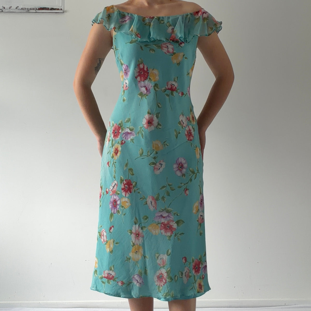 Ralph Lauren Silk Midi Dress | L