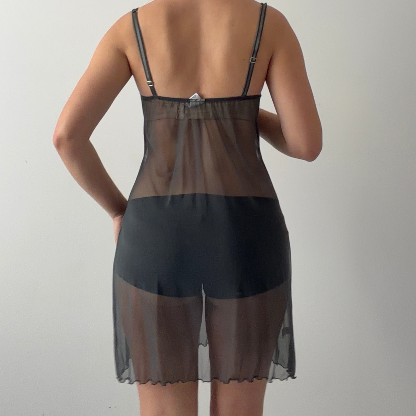 Canelle Mesh Midi Slip Dress | L