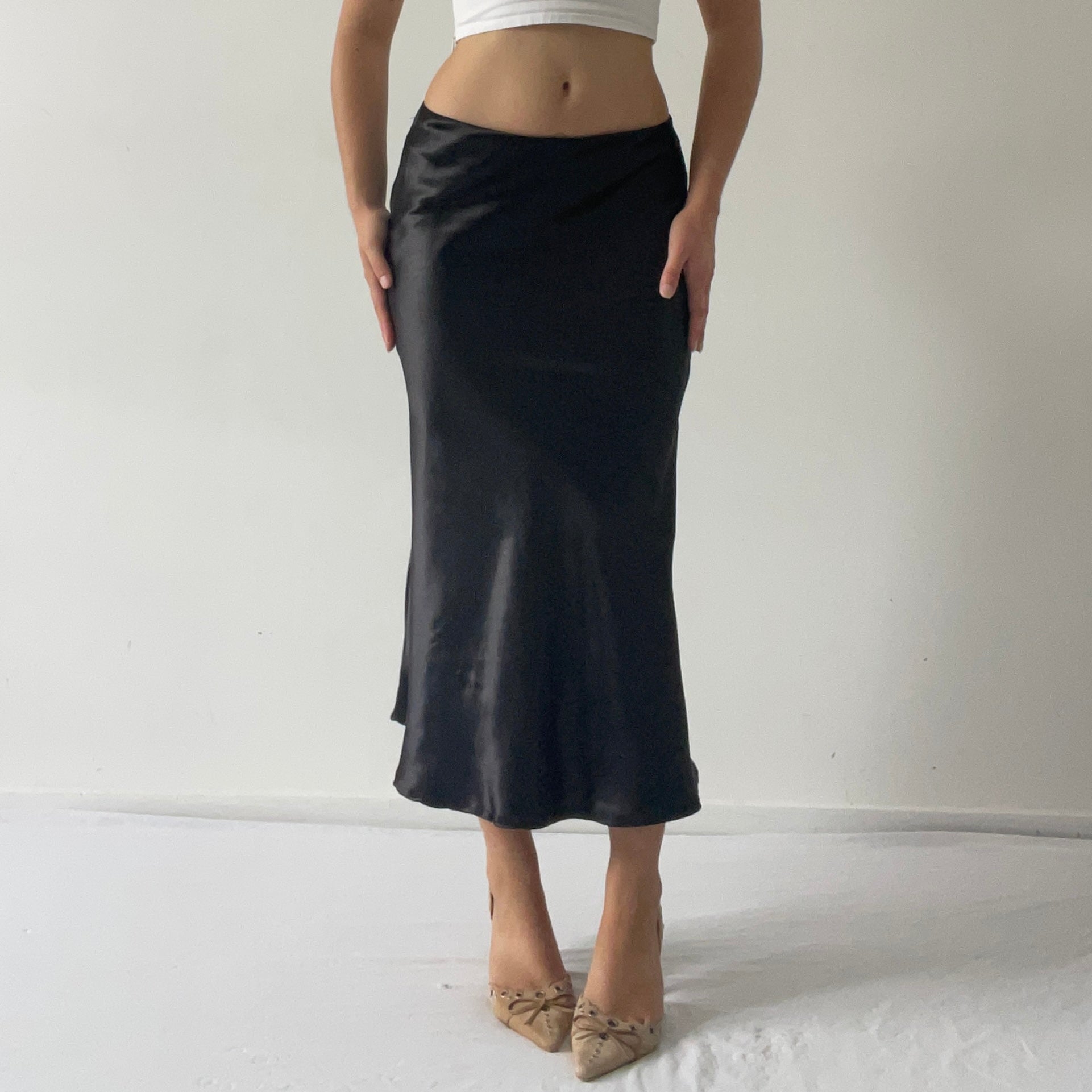 Eccentric Satin Midi Skirt | 6-8