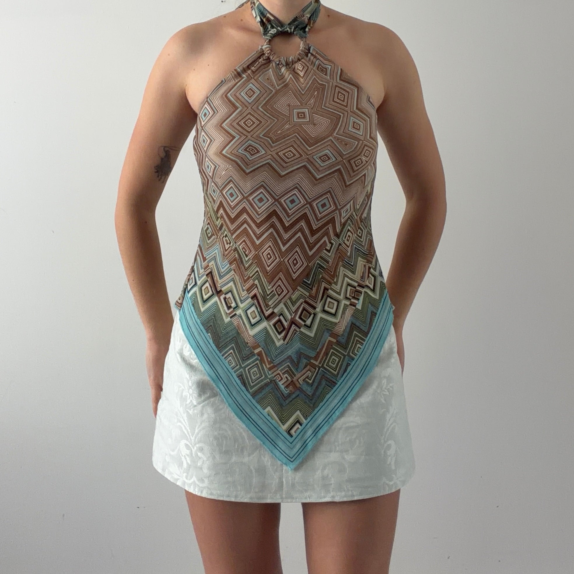 BCX Handkerchief Halter Top | Made in USA | S