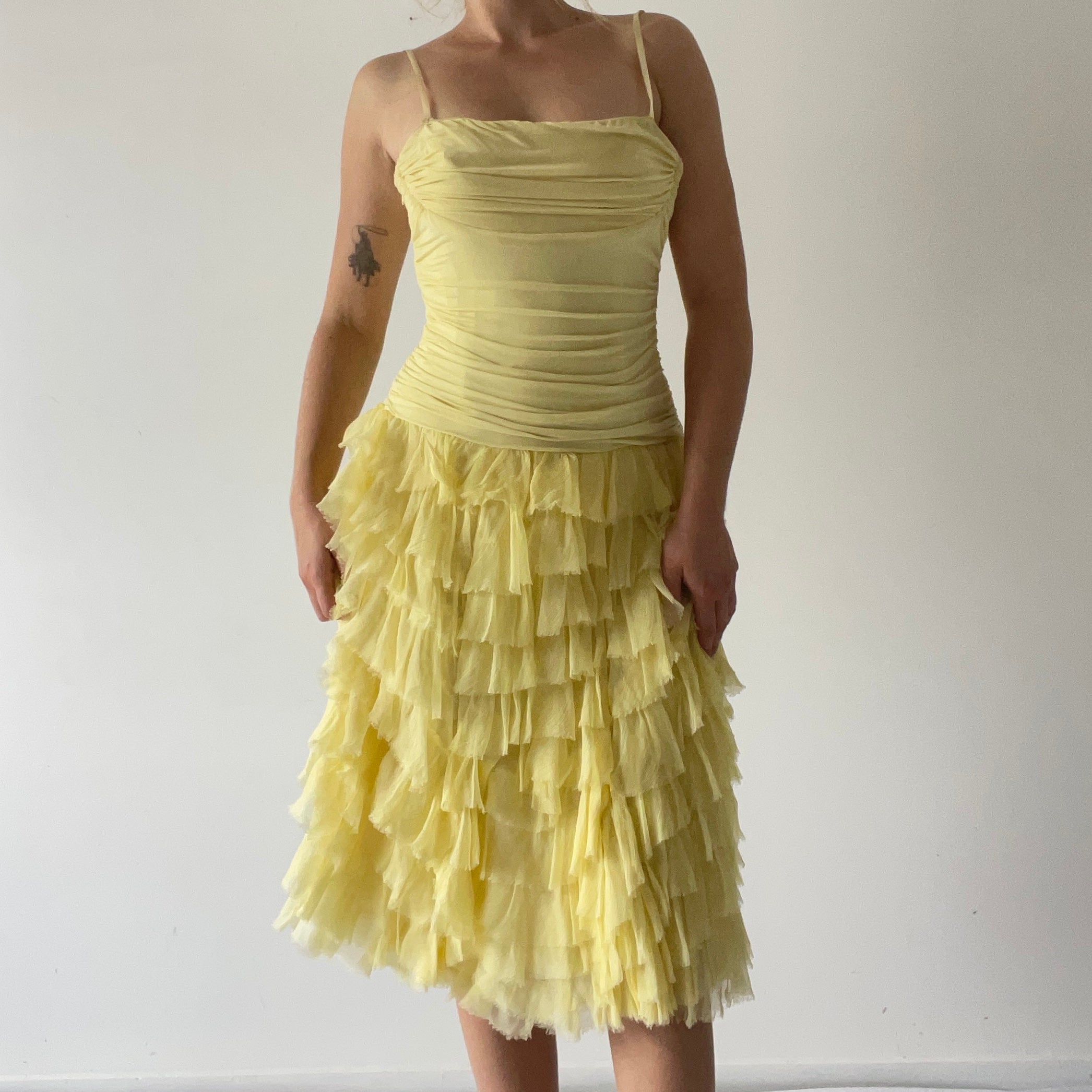 BCBG Silk Ruffle Dress | S