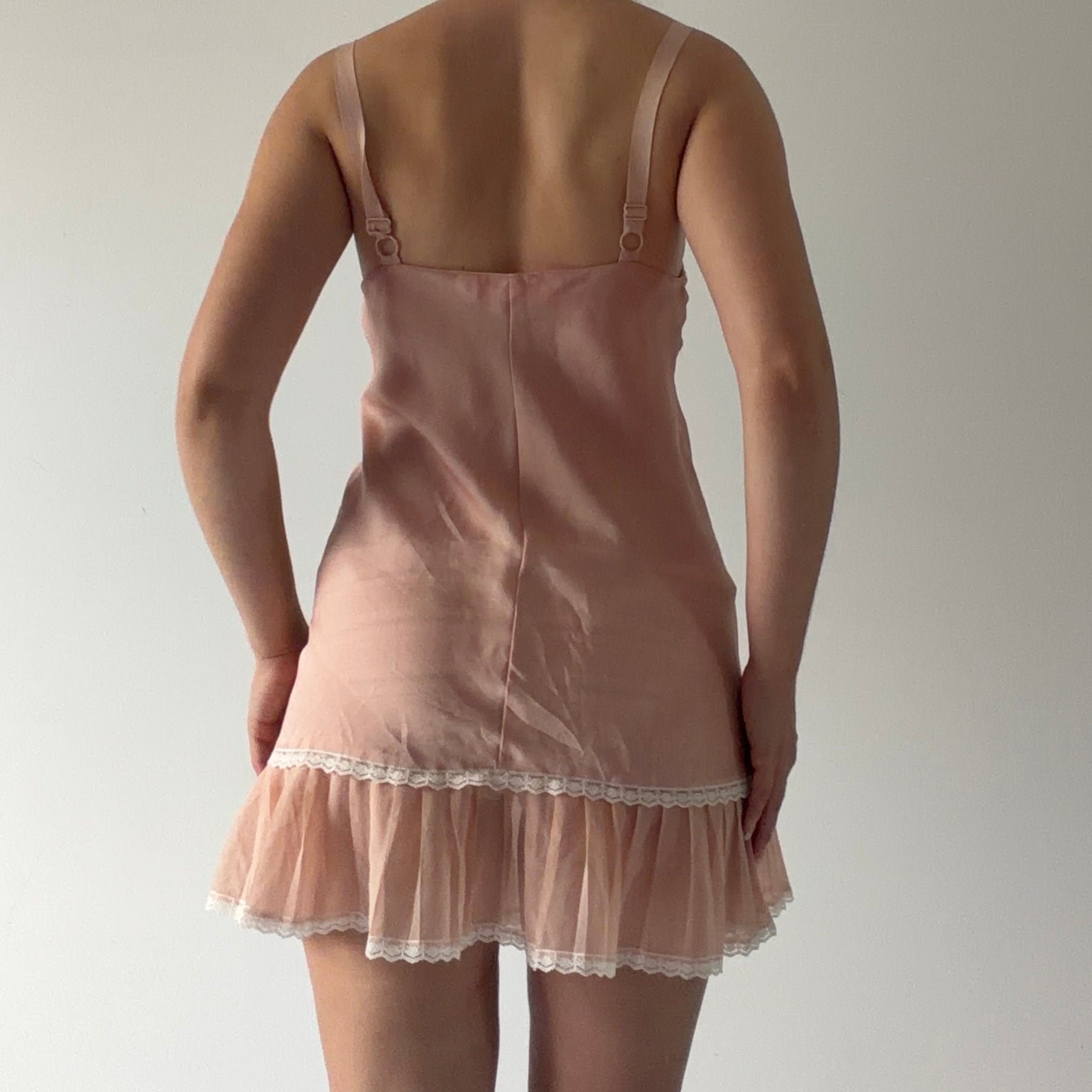 Victoria's Secret Lace Ruffle Slip Dress | 8-10