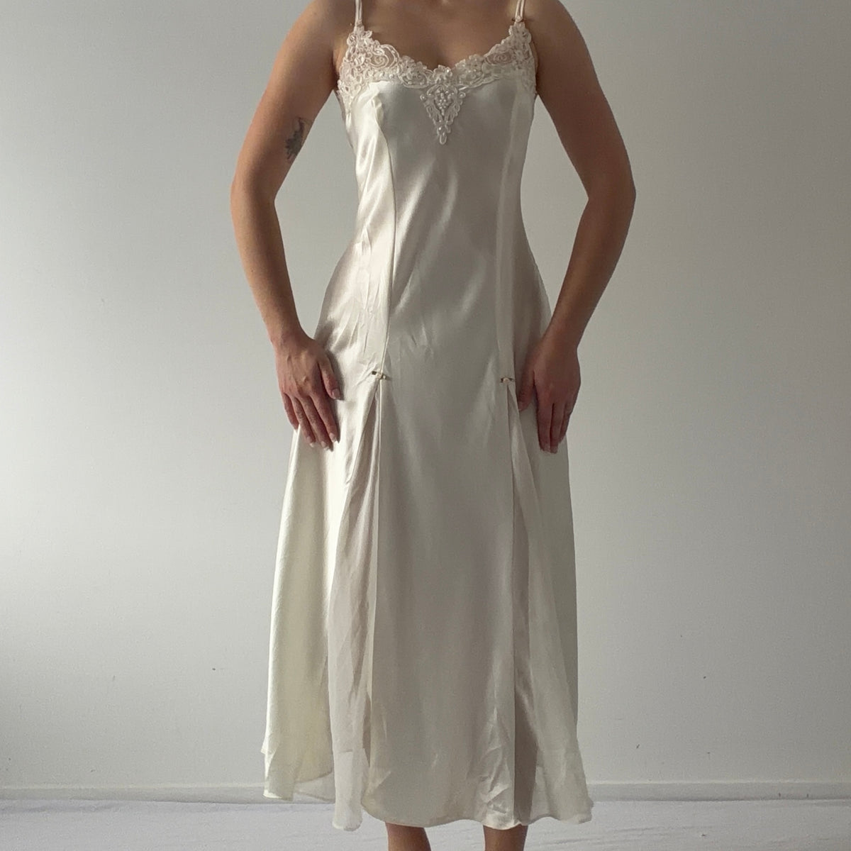 California Dynasty Satin Slip Dress | L