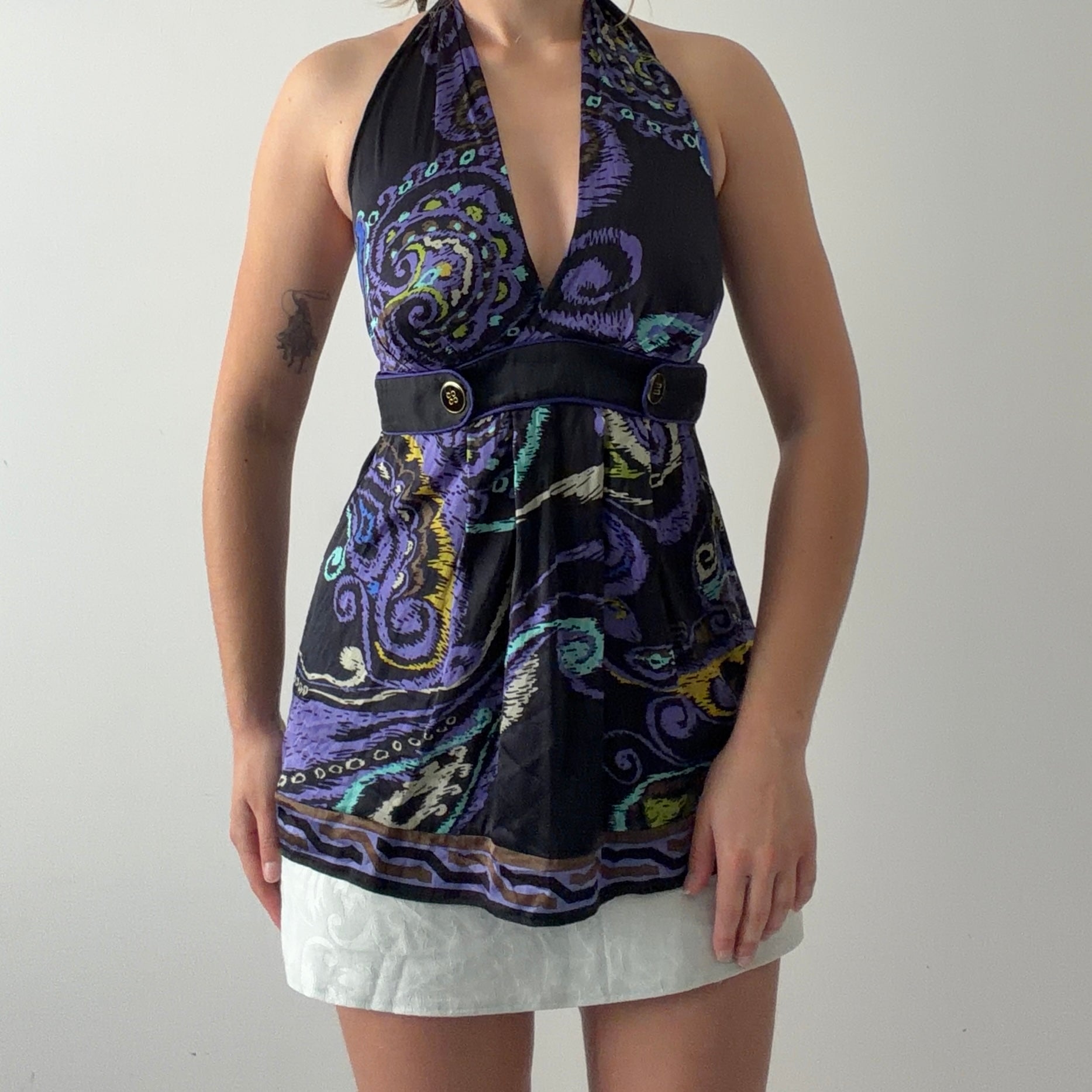 Halé Bob Silk Halter Top | XS