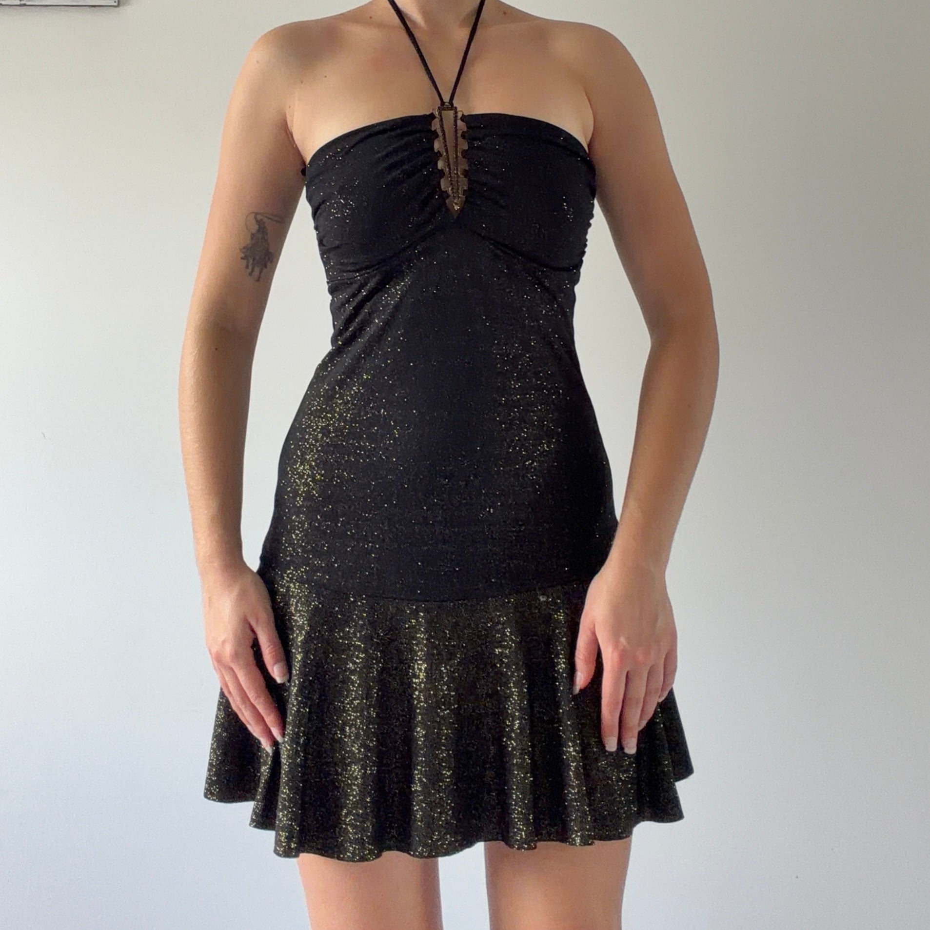 Blockout Halter Mini Dress | Made in AU | 8-10