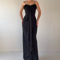 Onyx Nite Ruched Maxi Dress | M