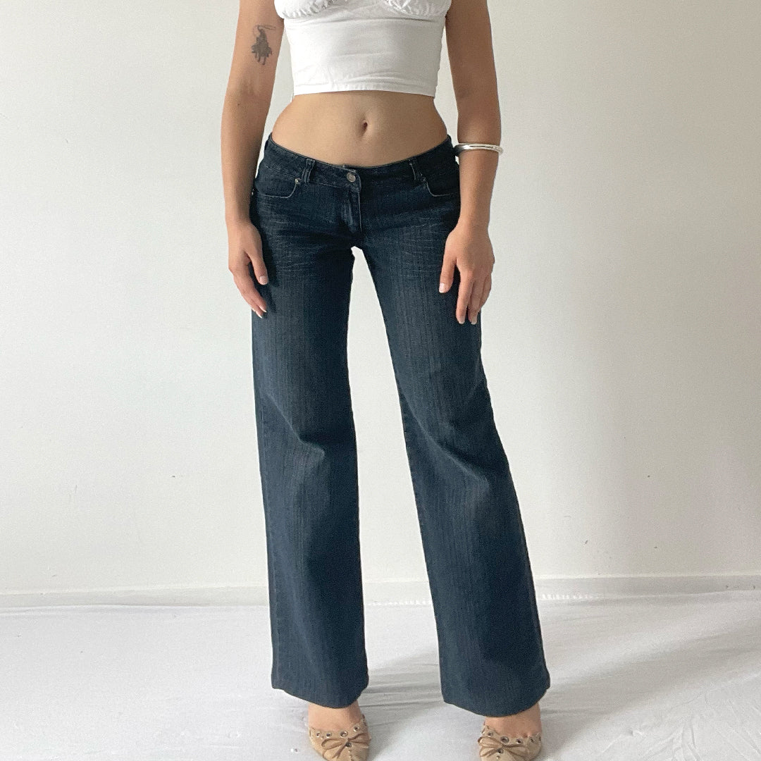 00s Glassons Low Rise Wide Leg Jeans | XS