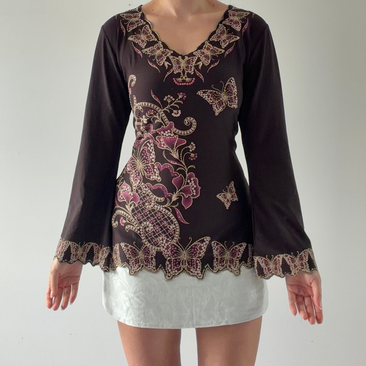 Butterfly Bell Sleeve Top | 14-16