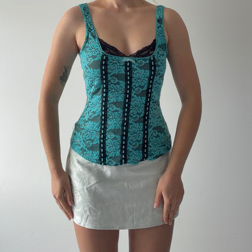 Lace Ribbon Cami Top | S