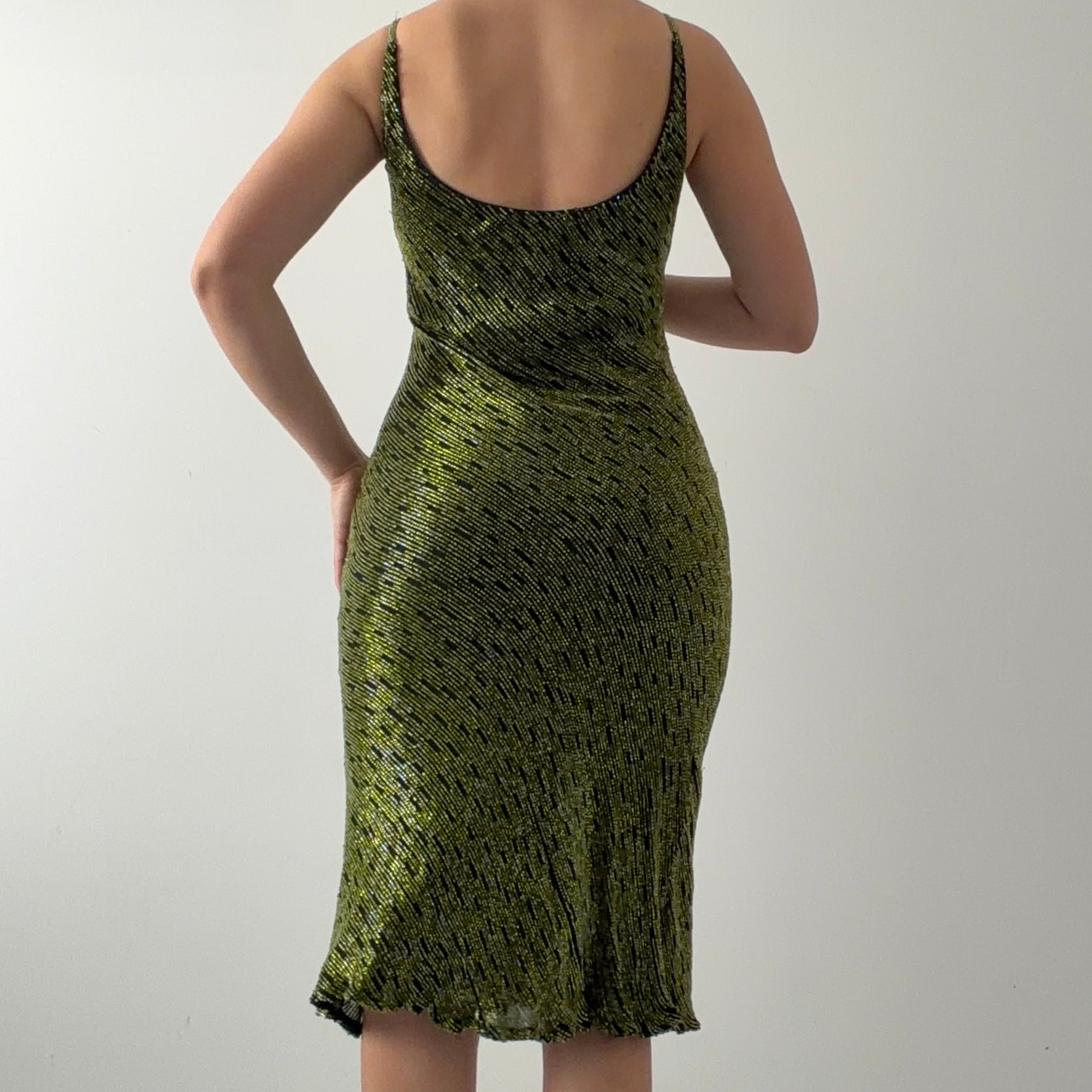 Scala Silk Beaded Midi Dress | 8-10