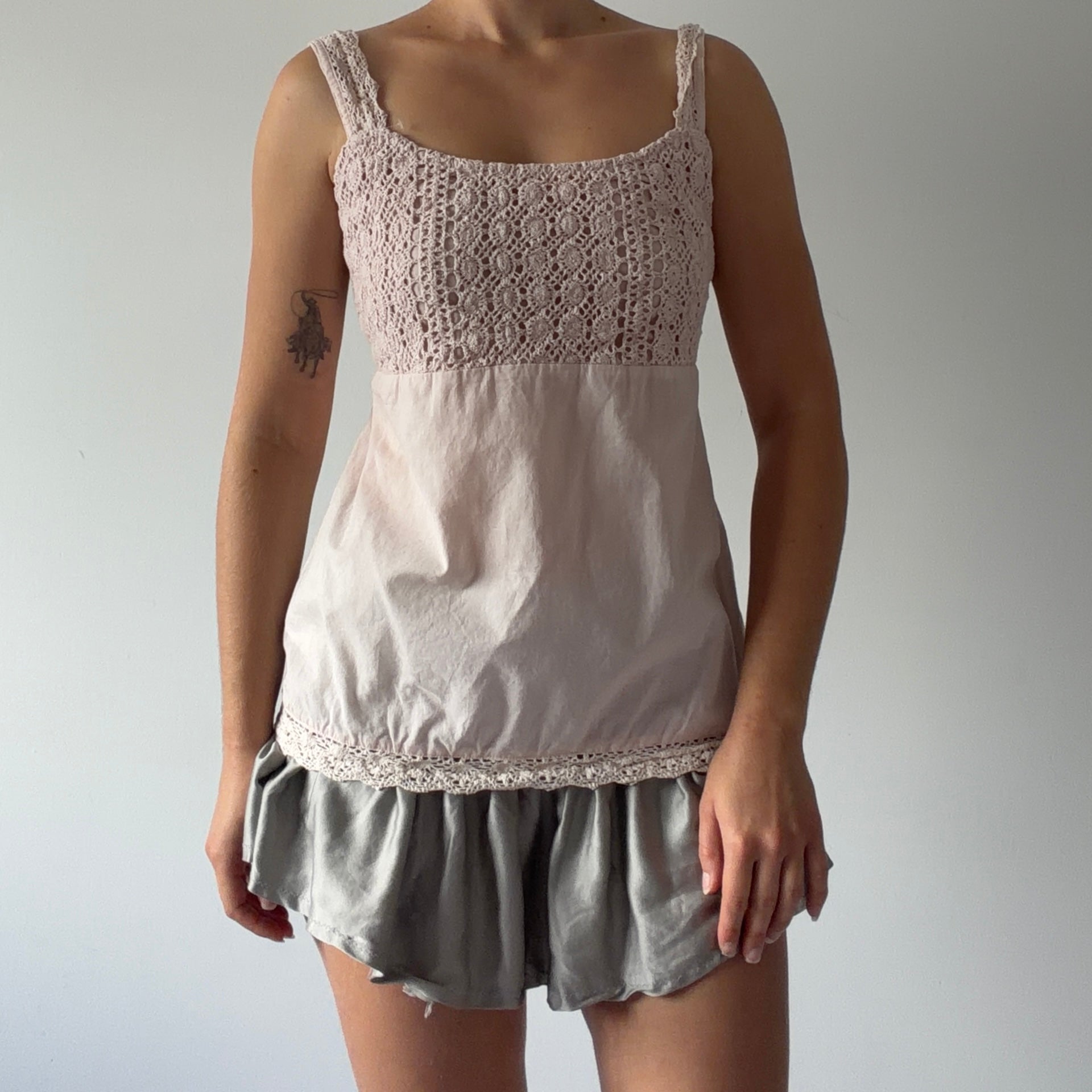 Aniston Crochet Babydoll Cami | 8-10