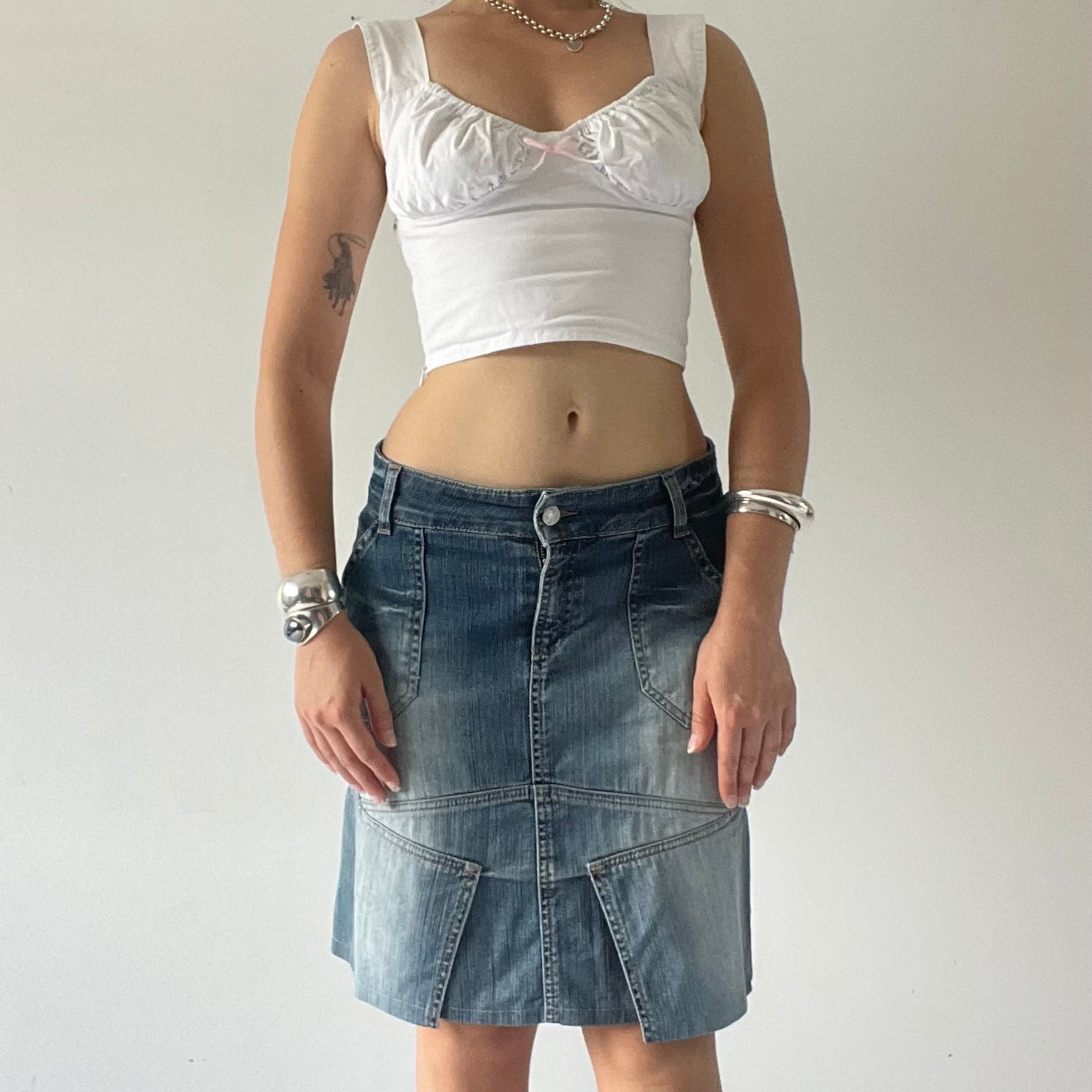 Promod Low Rise Denim Midi | 8-10