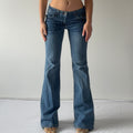 Texas Denim Low Rise Flare Jeans |