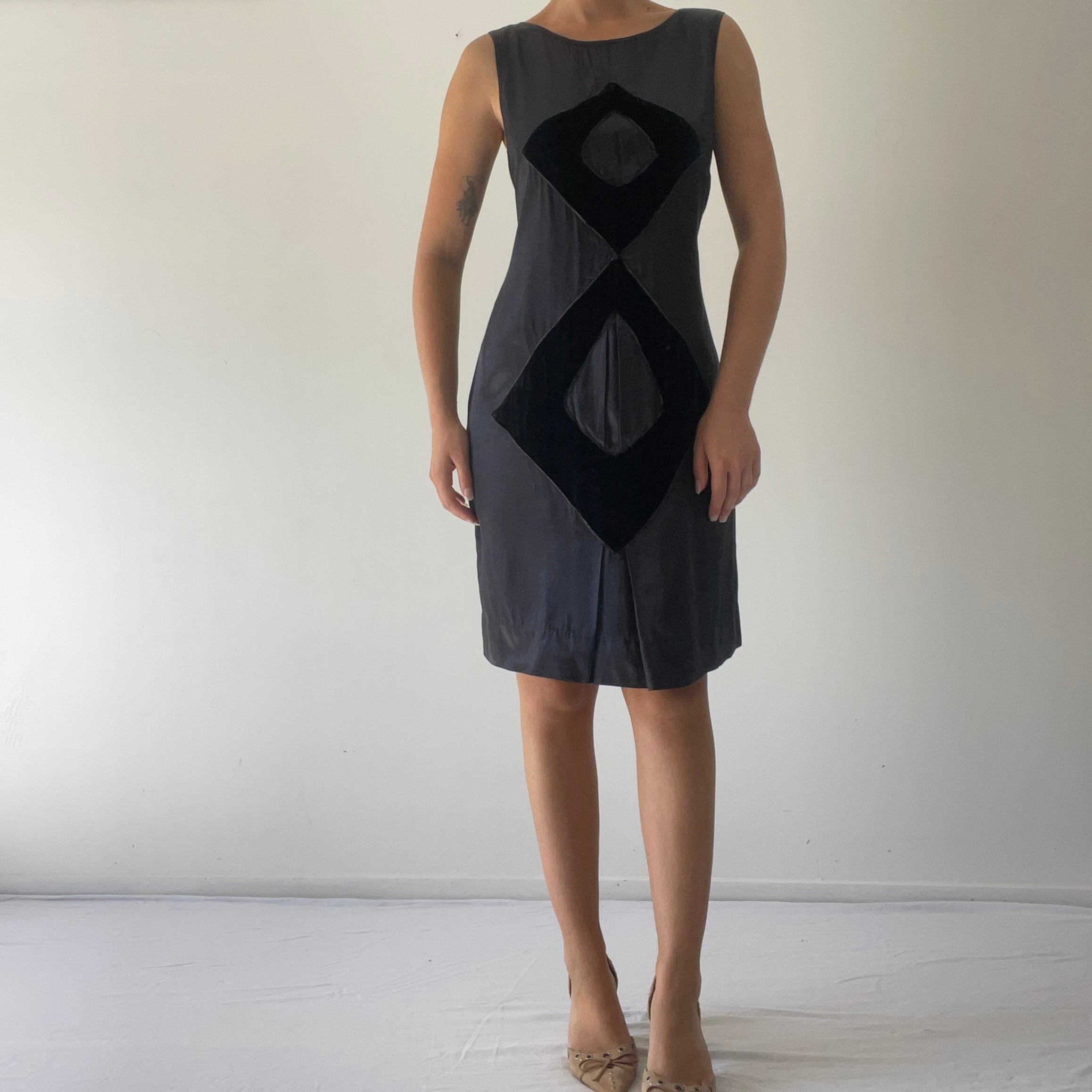 Boat Neck Midi Dress | 10-12