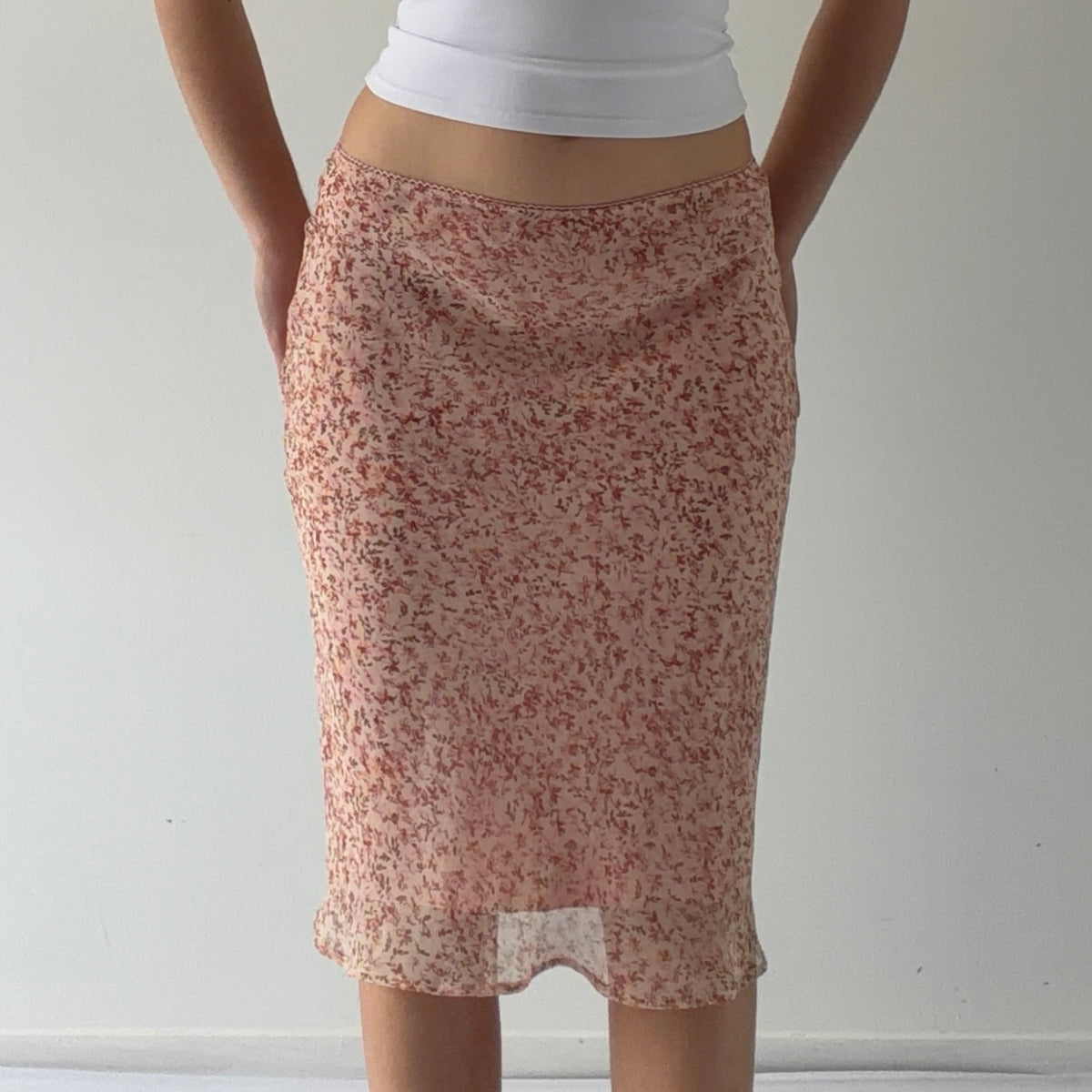 Great American Sportswear Floral Midi Skirt | 6-8