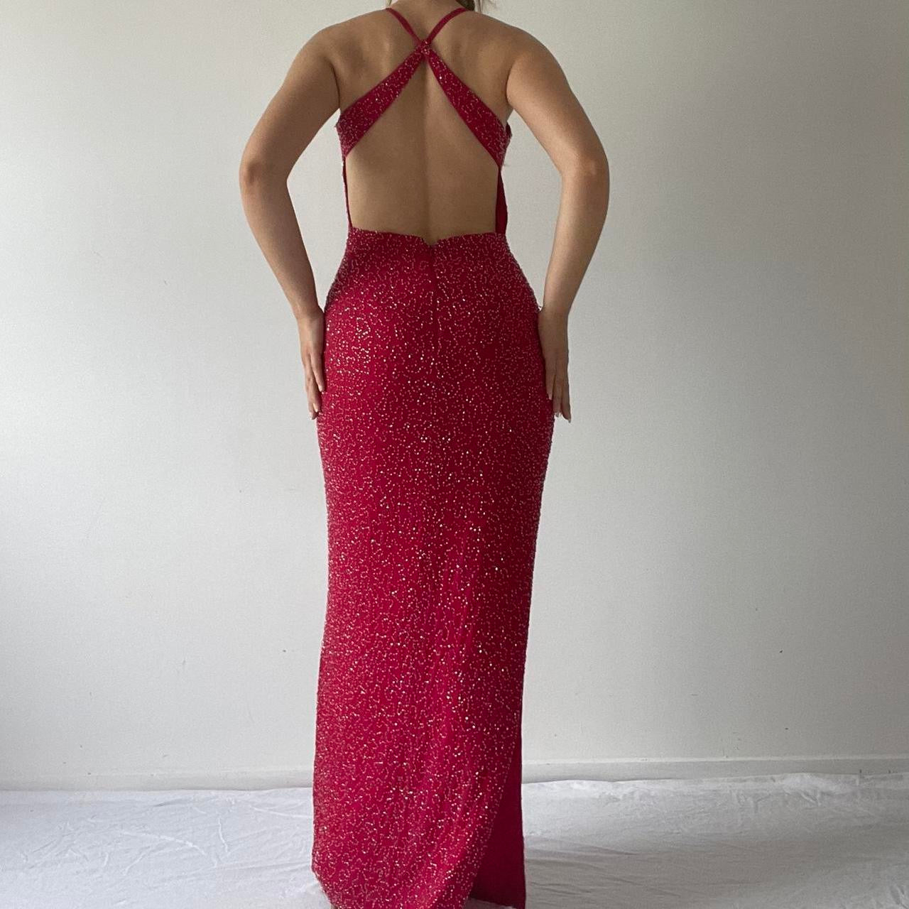 Beaded Maxi Dress | S