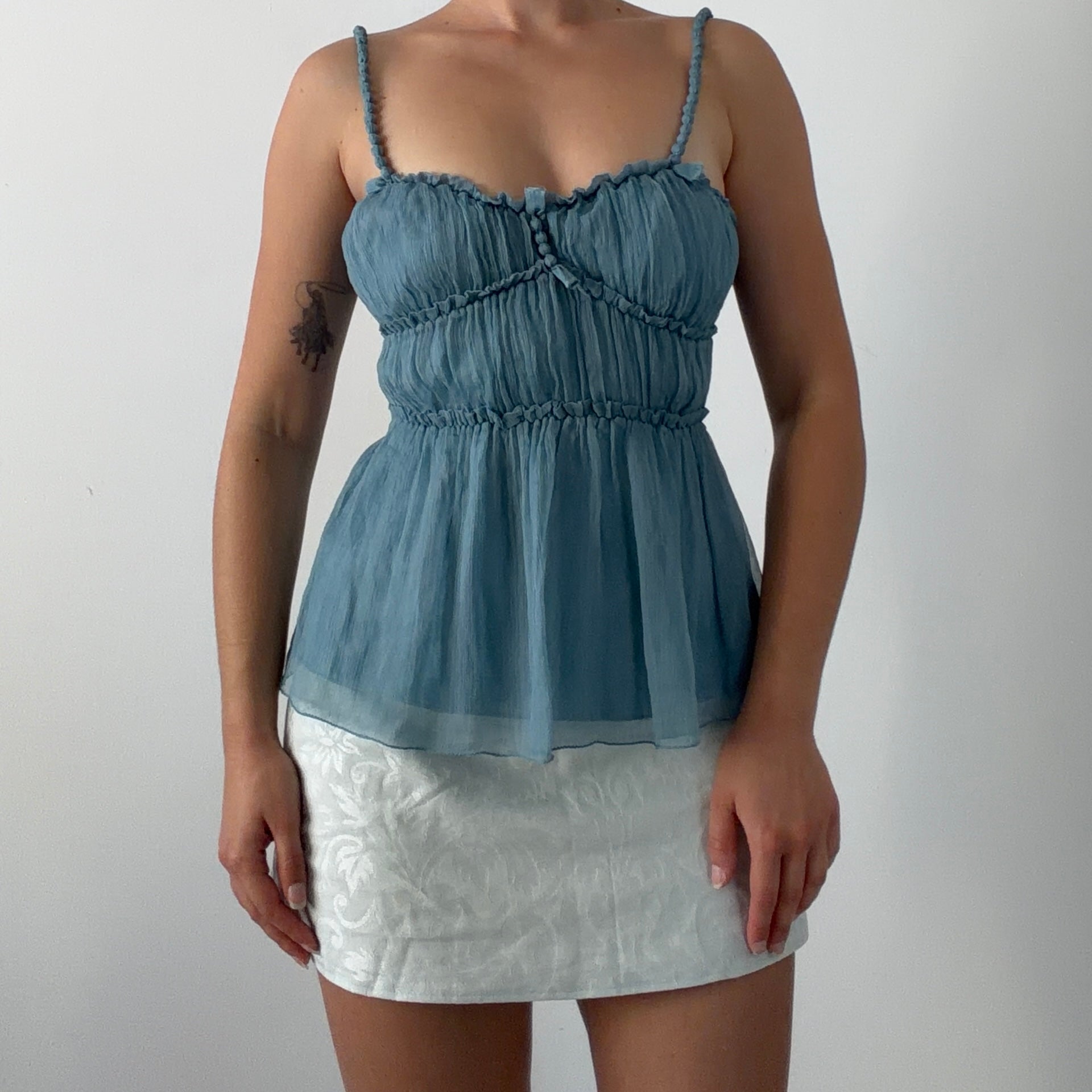 Max Studio Silk Babydoll Top | 6-8
