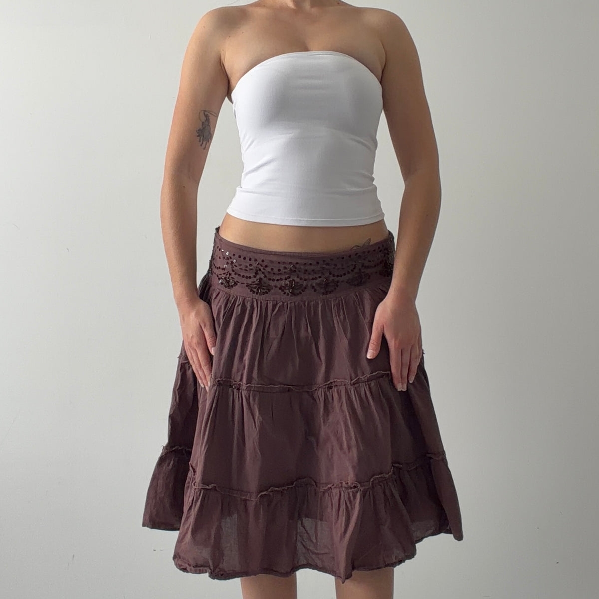 Younique Tiered Midi Skirt | 8-10