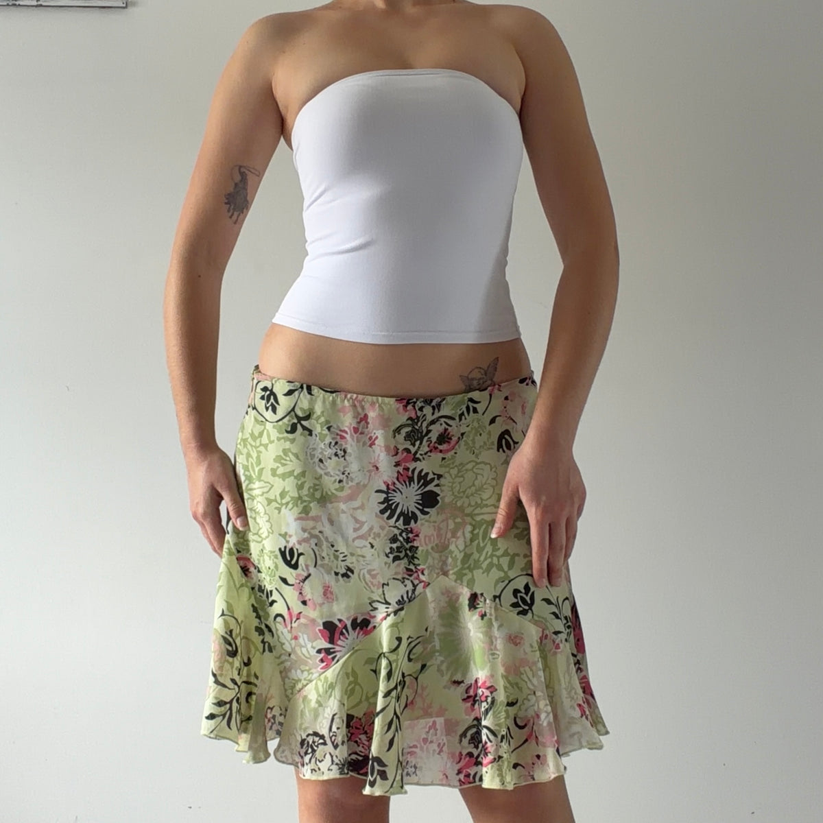 Ally B Floral Midi Skirt | 10-12