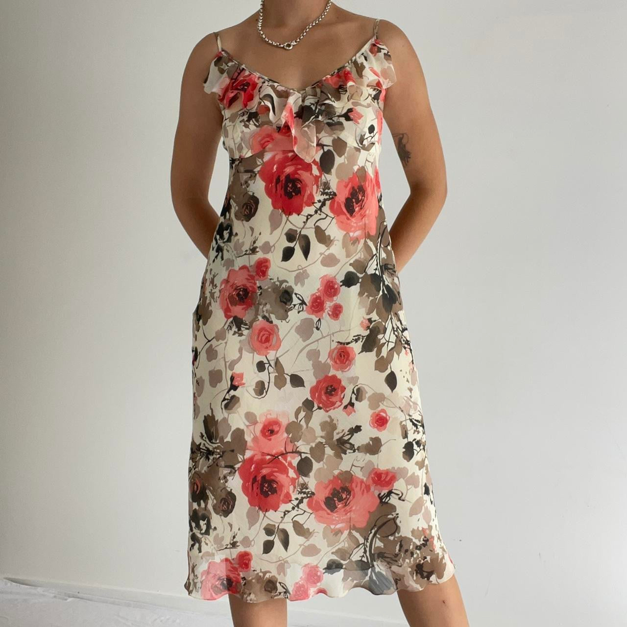 Mosaic Floral Midi Dress | S