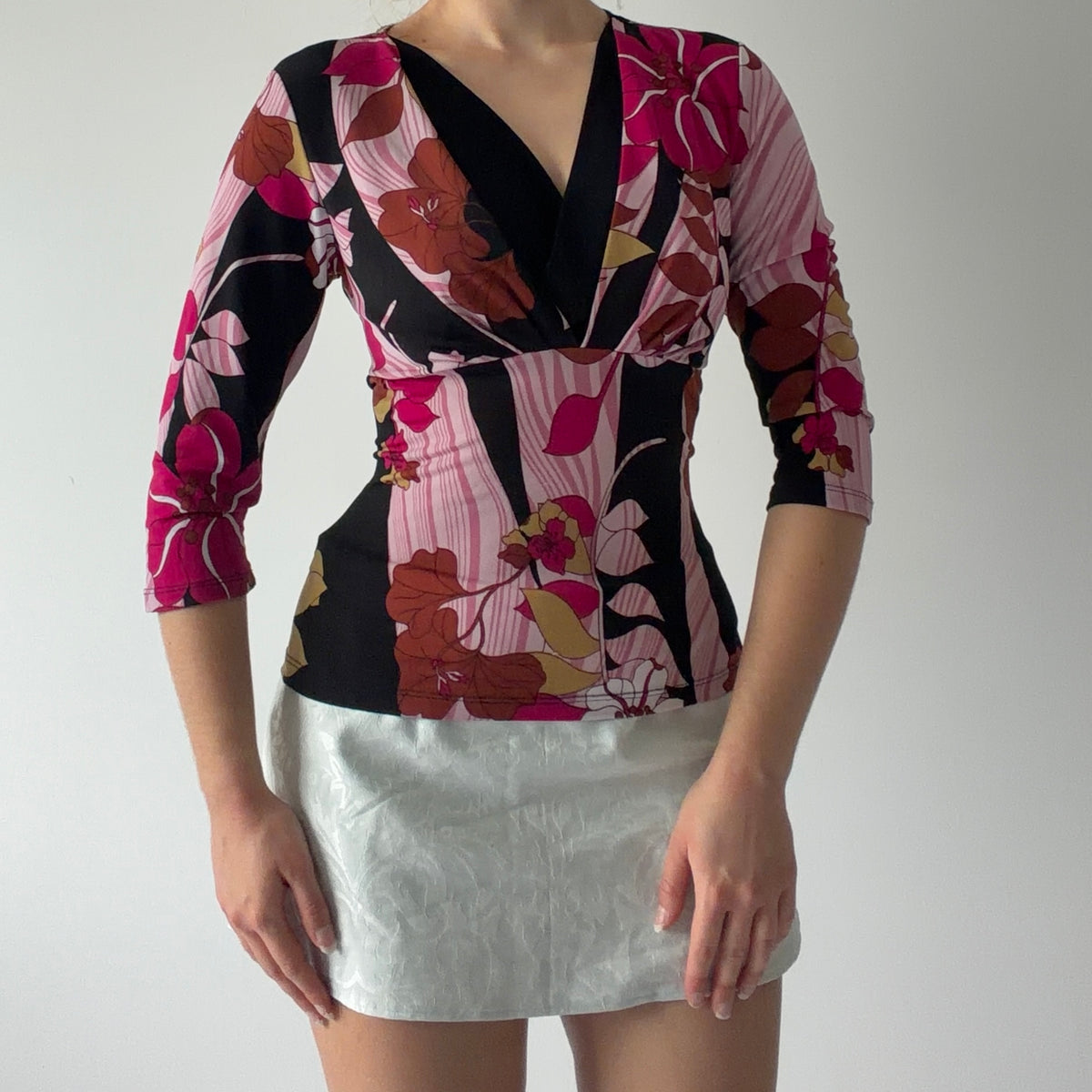 j.t.b 3/4 Sleeve Top | L