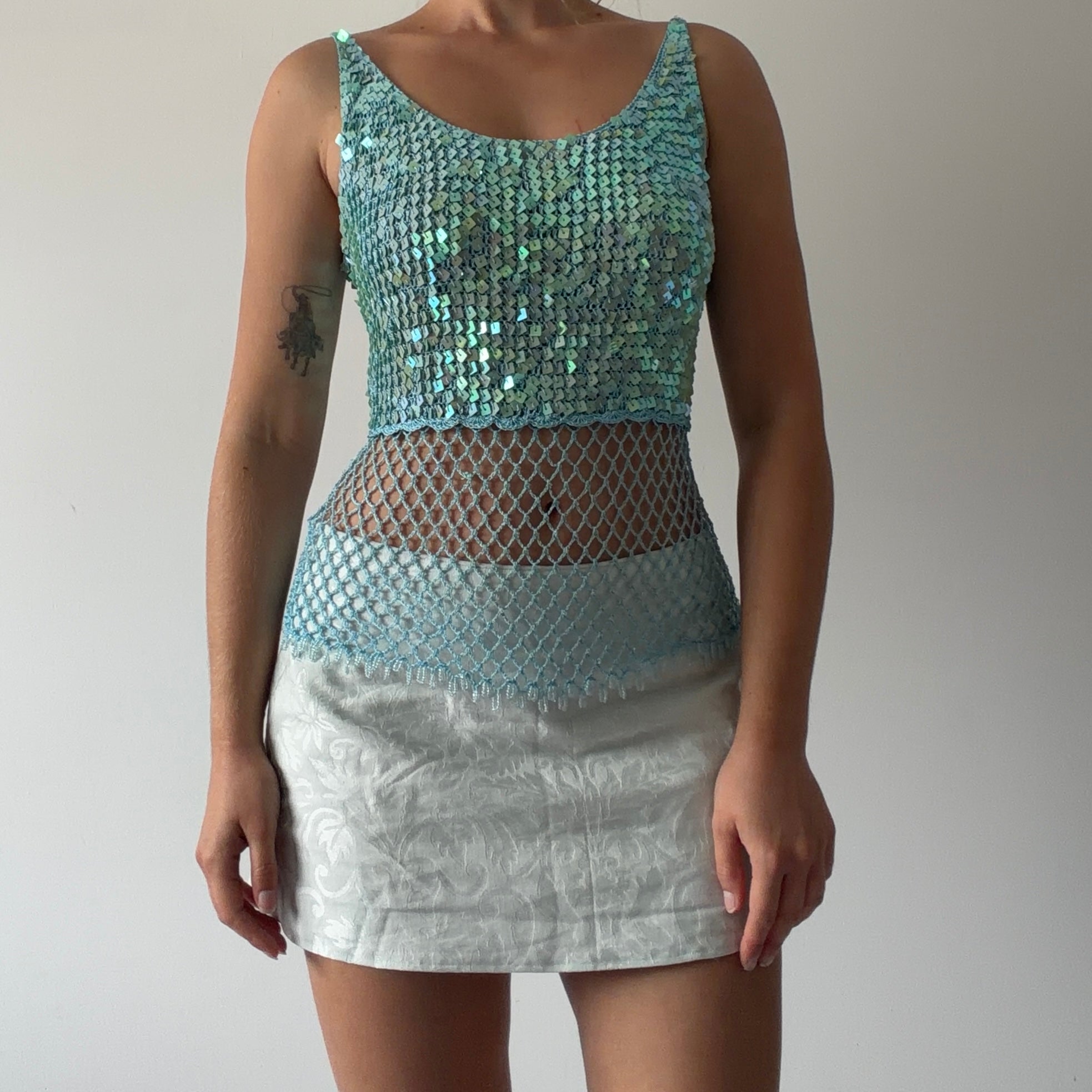 Aftershock Sequin Crochet Cami