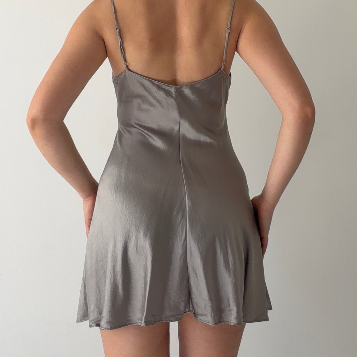 Victoria's Secret Silk Slip | Silver | S
