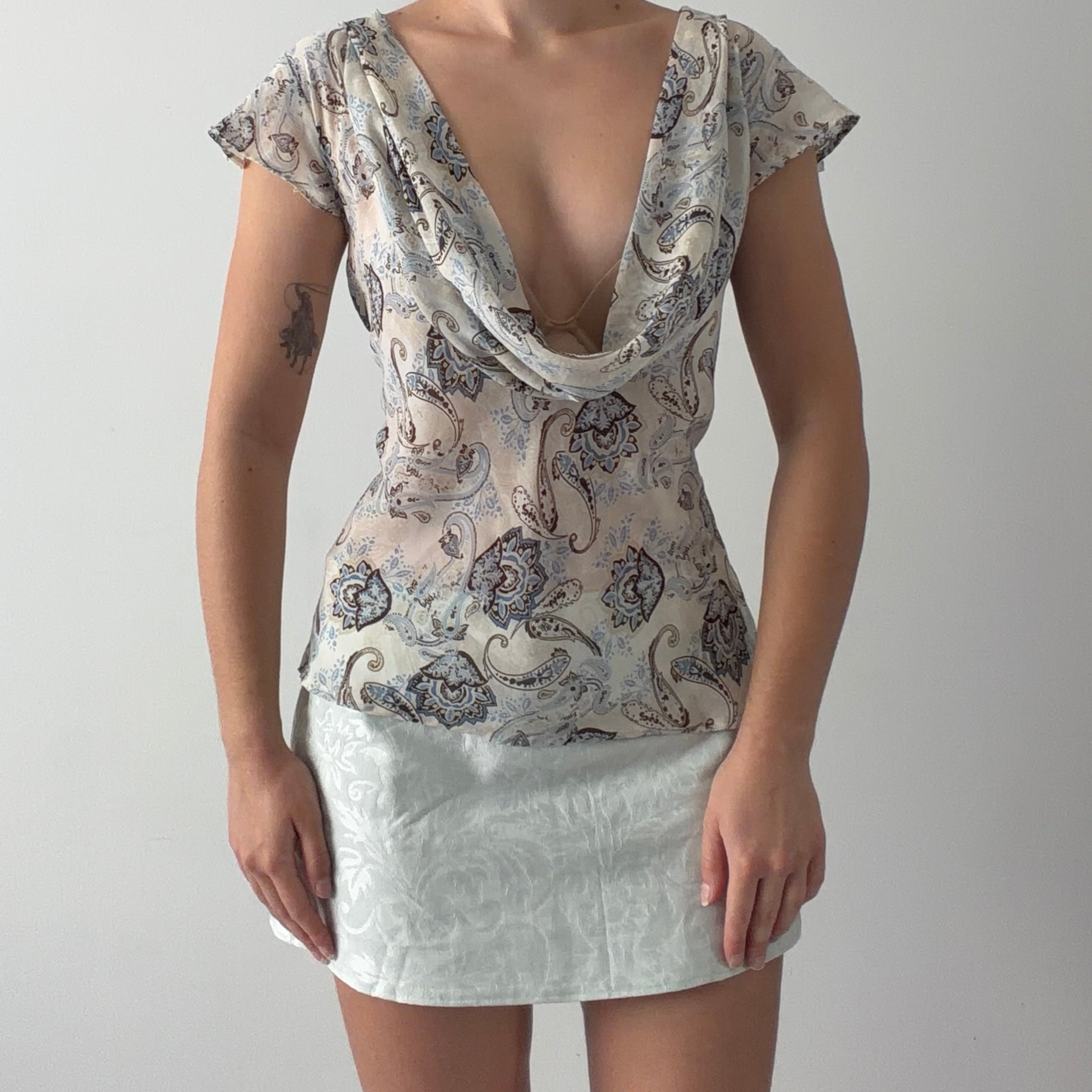 Apt 9 Paisley Cowl Top | 10-12