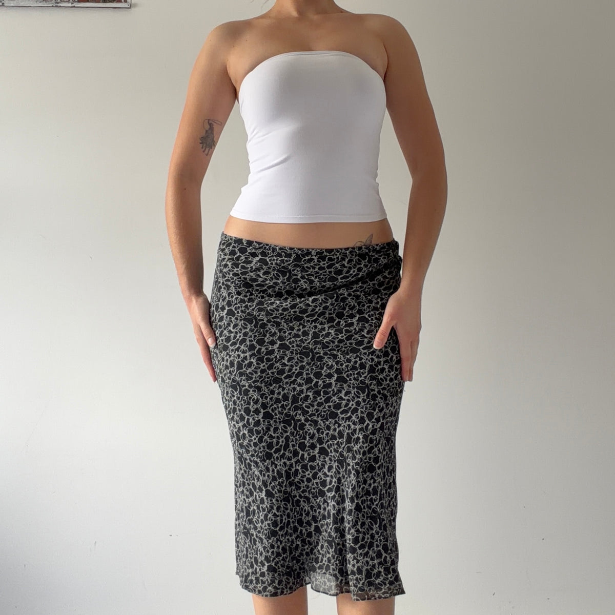 Merona Silk Midi Skirt | L