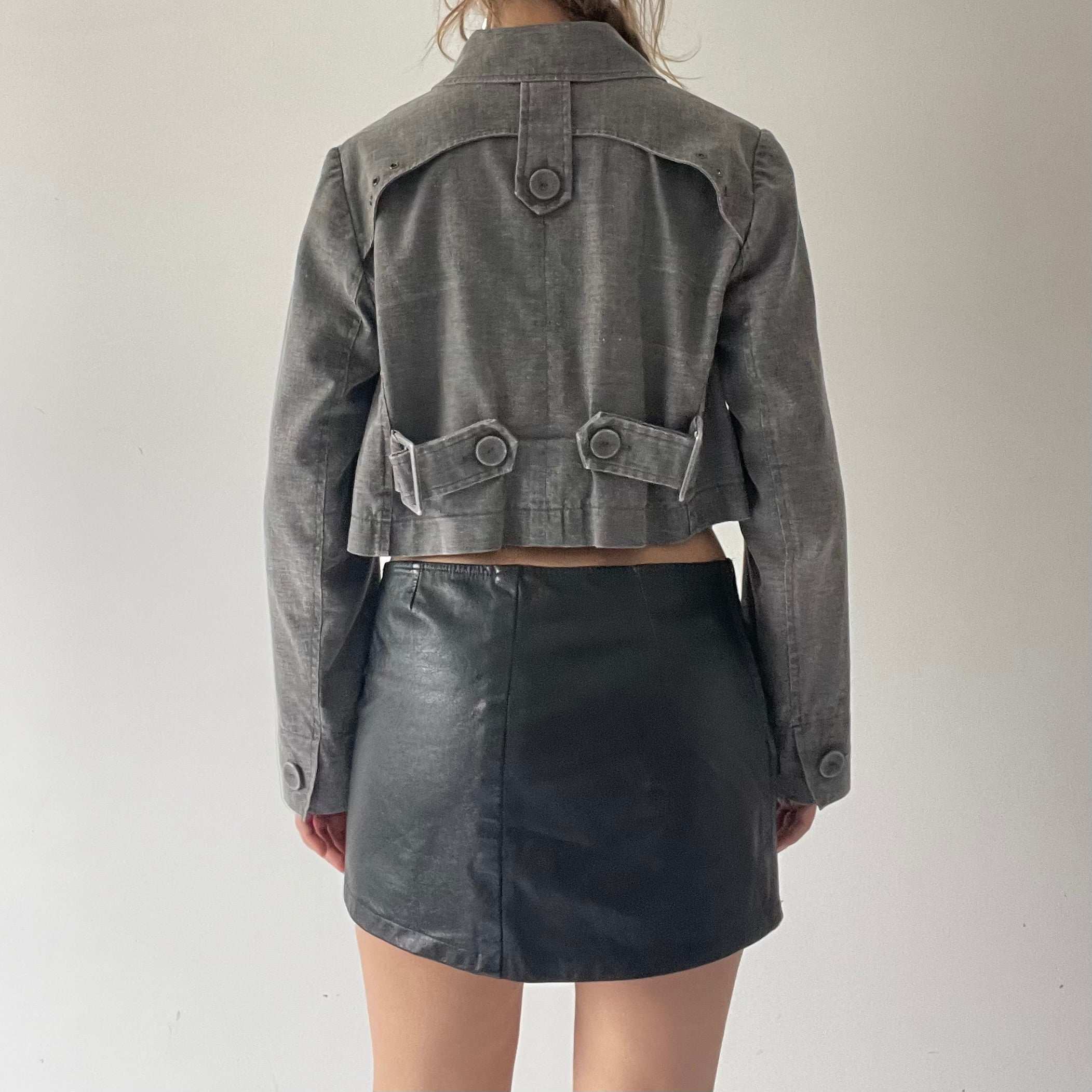 Linen Super Crop Utility Jacket |12-14