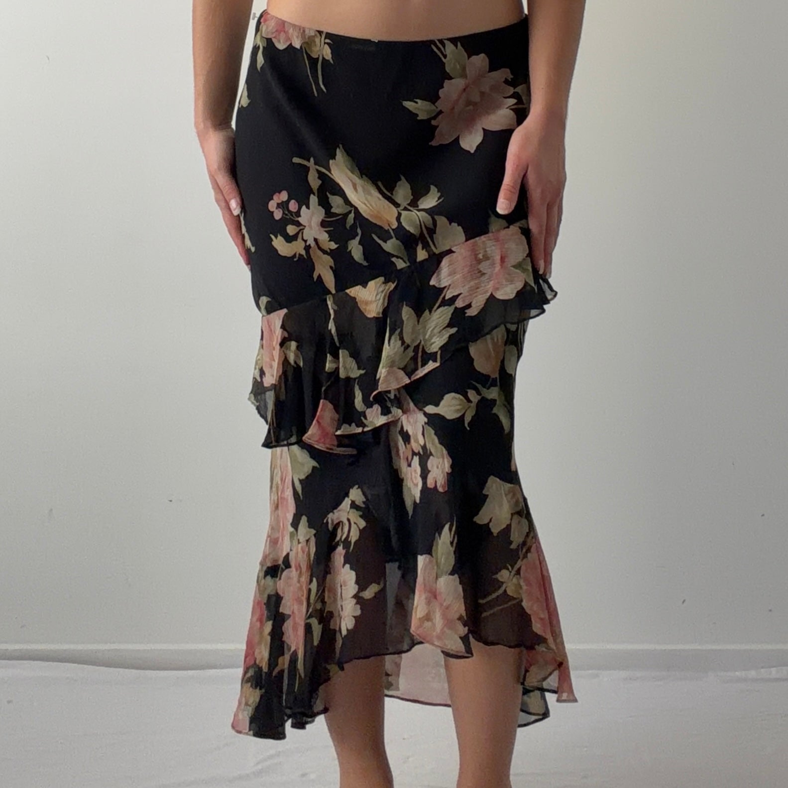 Ralph Lauren Silk Ruffle Skirt | 12-16