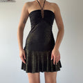 Blockout Halter Mini Dress | Made in AU | 8-10
