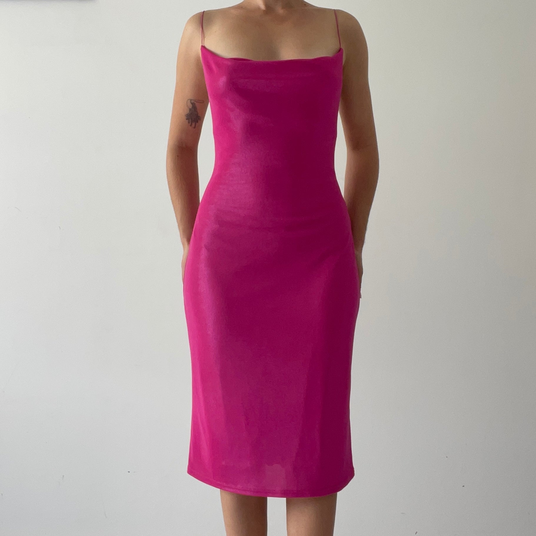 Backless Cowl Midi Dress | Made in Australia | 10-12