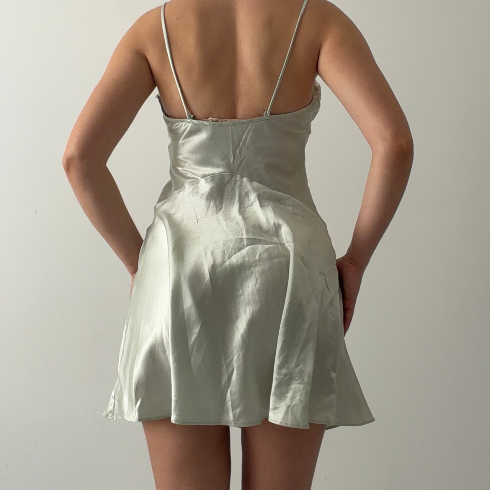 Lace Satin Slip Dress | S