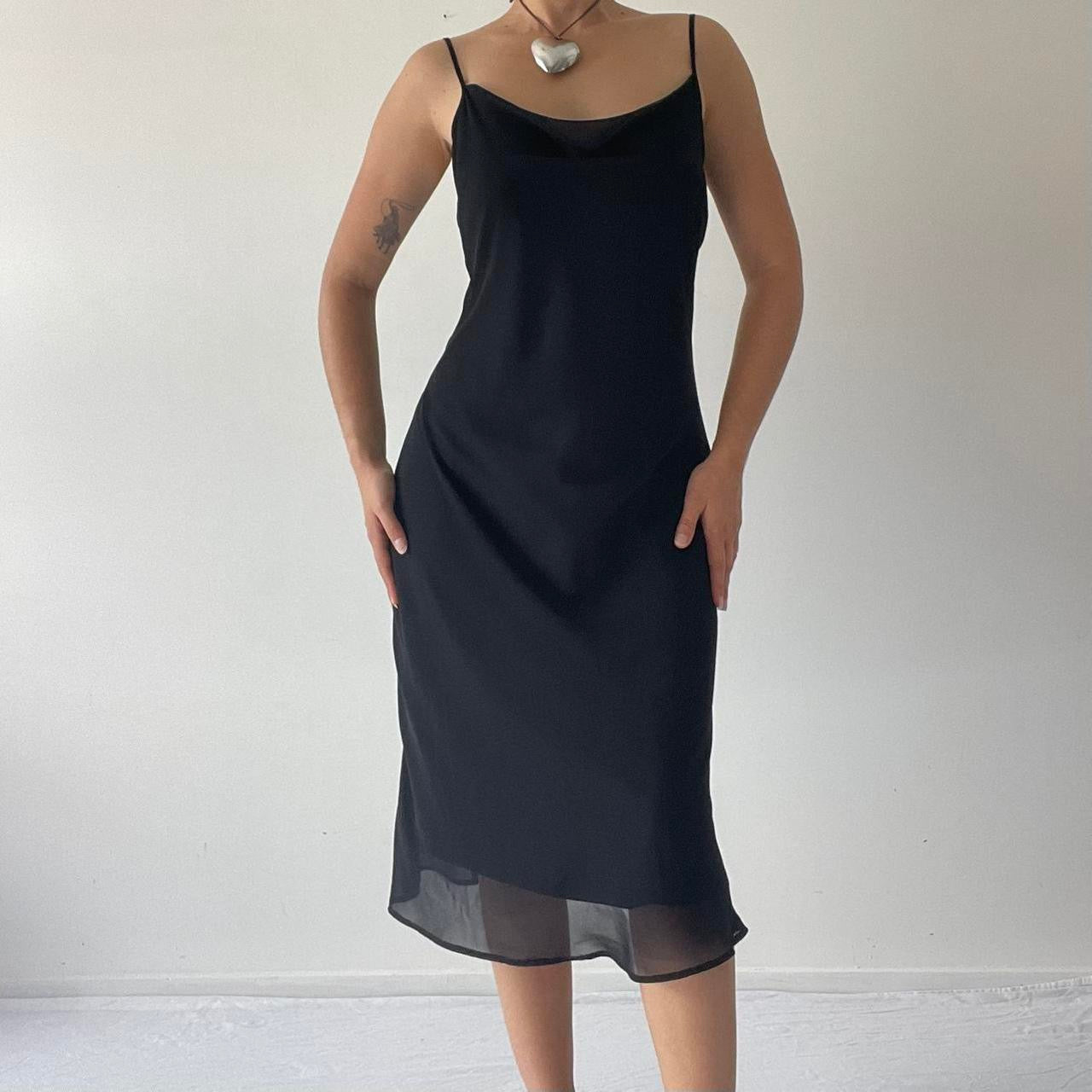 90s Cowl Midi Dress | 10-12