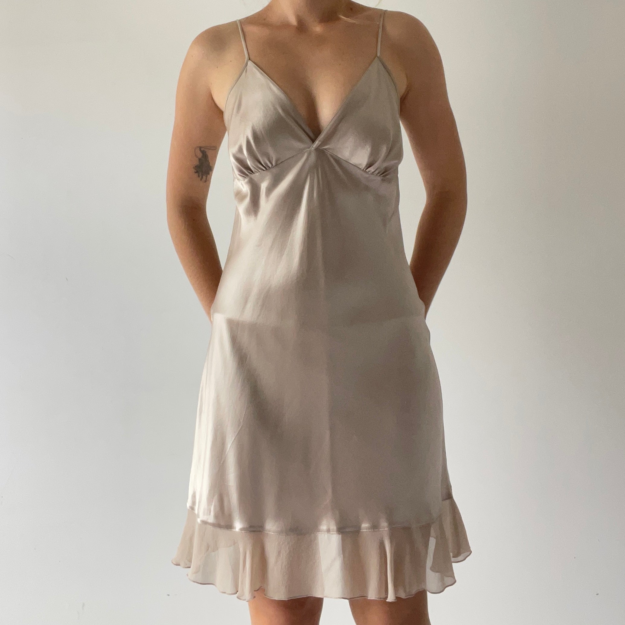 Silk Midi Slip Dress | 6-8