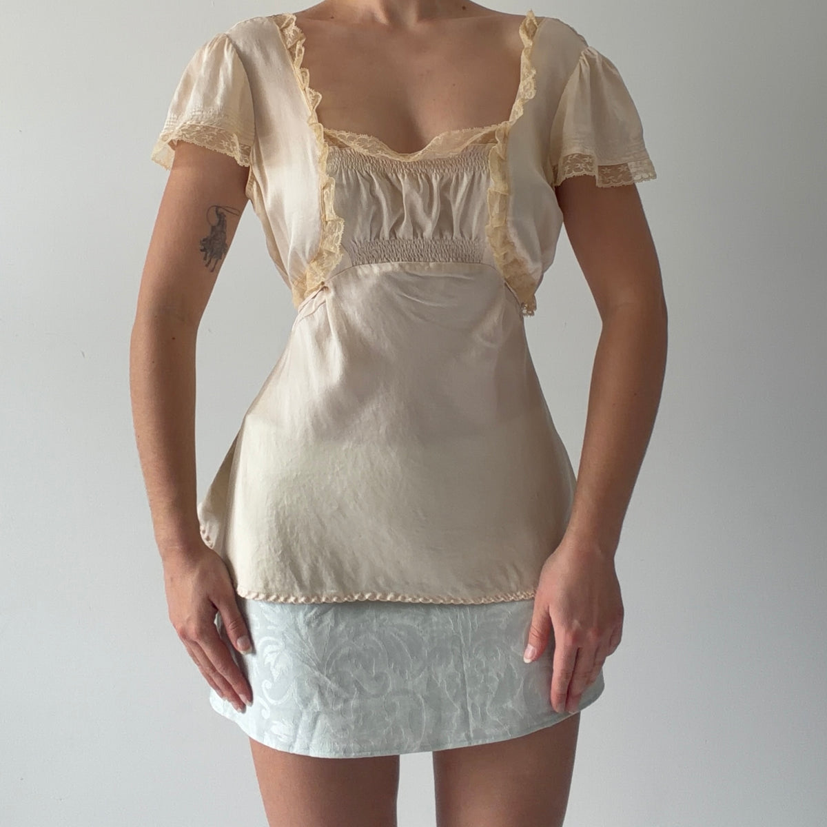 Free People Silk Prairie Top | M