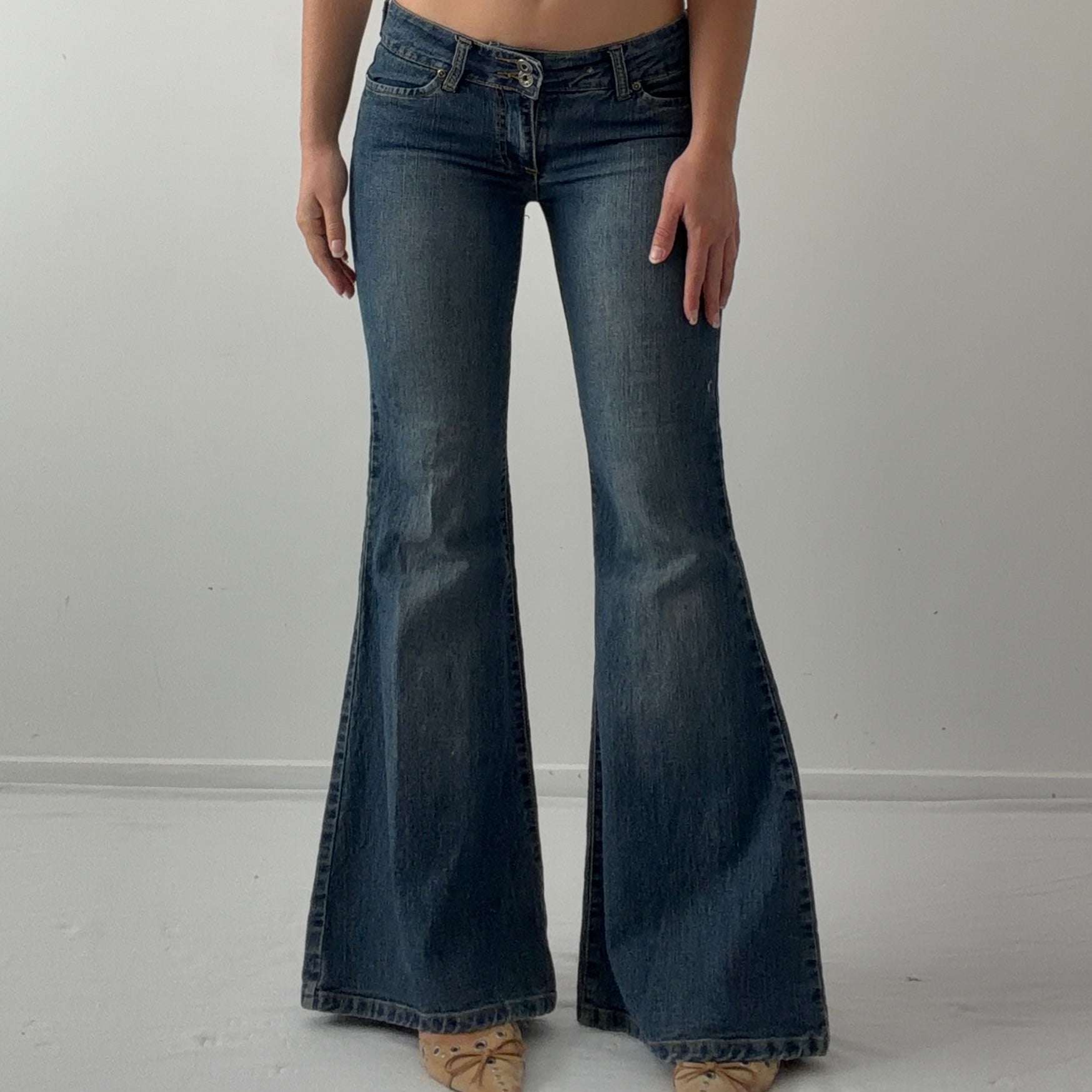 Stone Eagle Low Rise Flare Jeans | 6-8