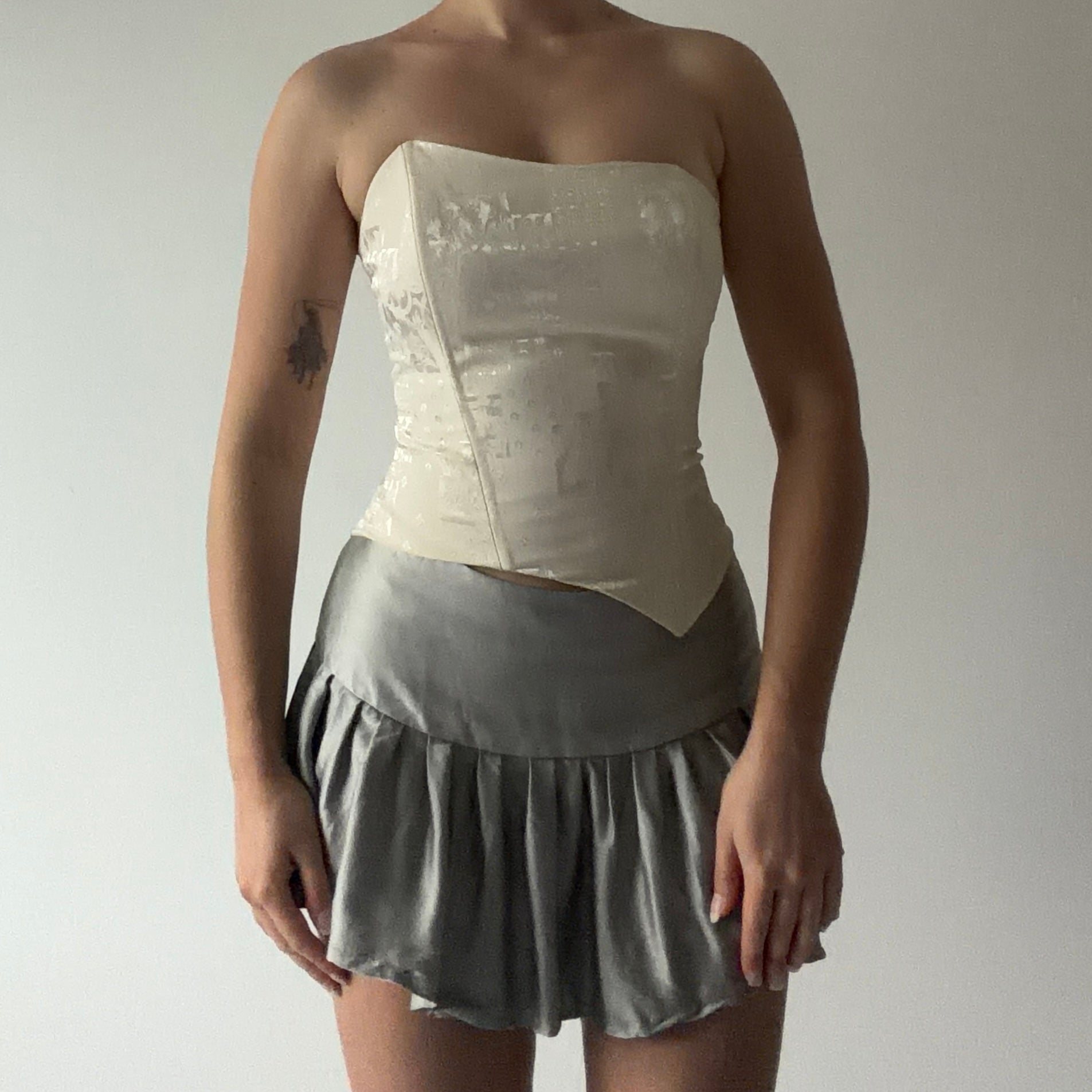 Strapless Asymmetric Corset Top | 6-8