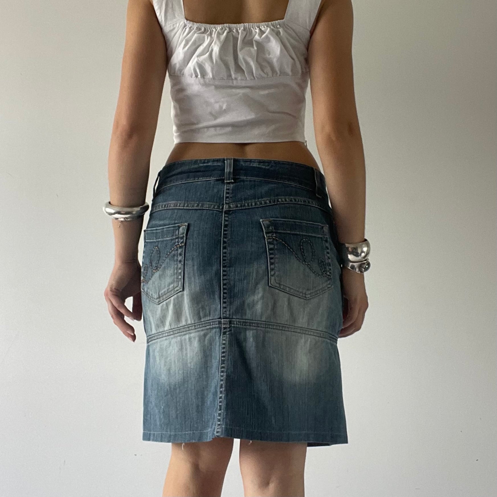 Promod Low Rise Denim Midi | 8-10