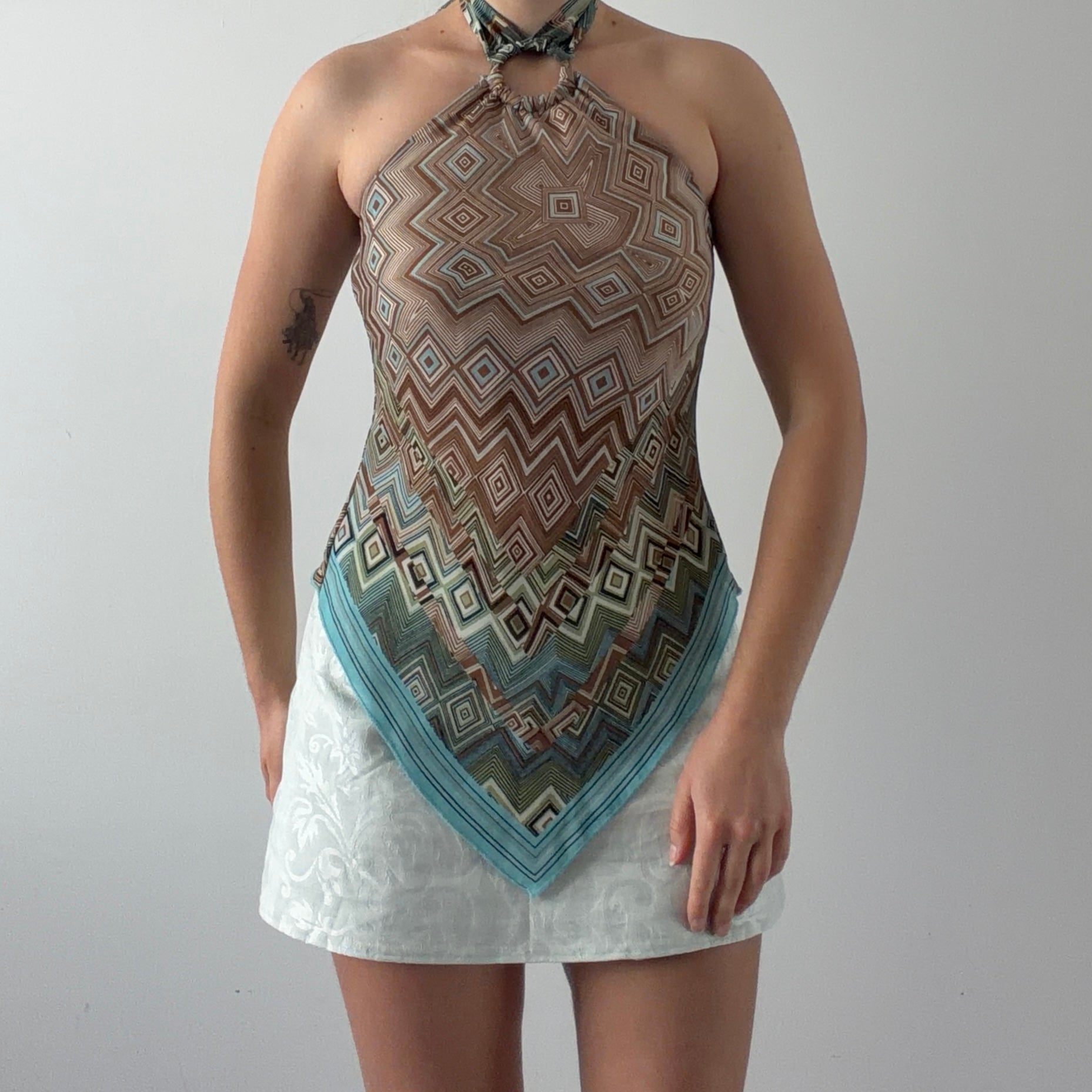 BCX Handkerchief Halter Top | Made in USA | S