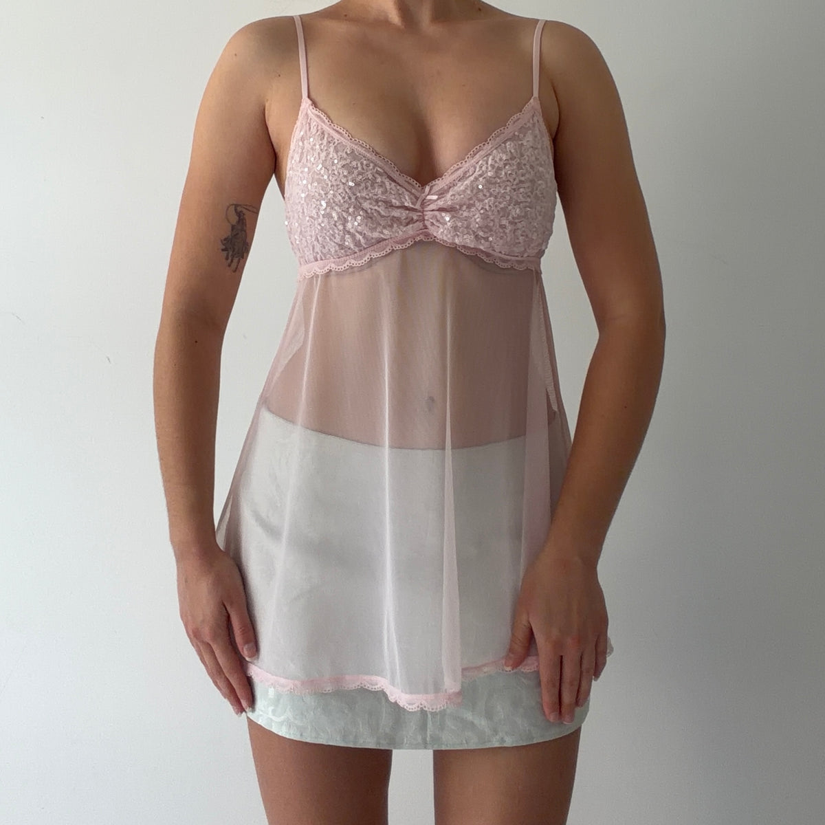 Victoria's Secret Babydoll Sequin Top | S
