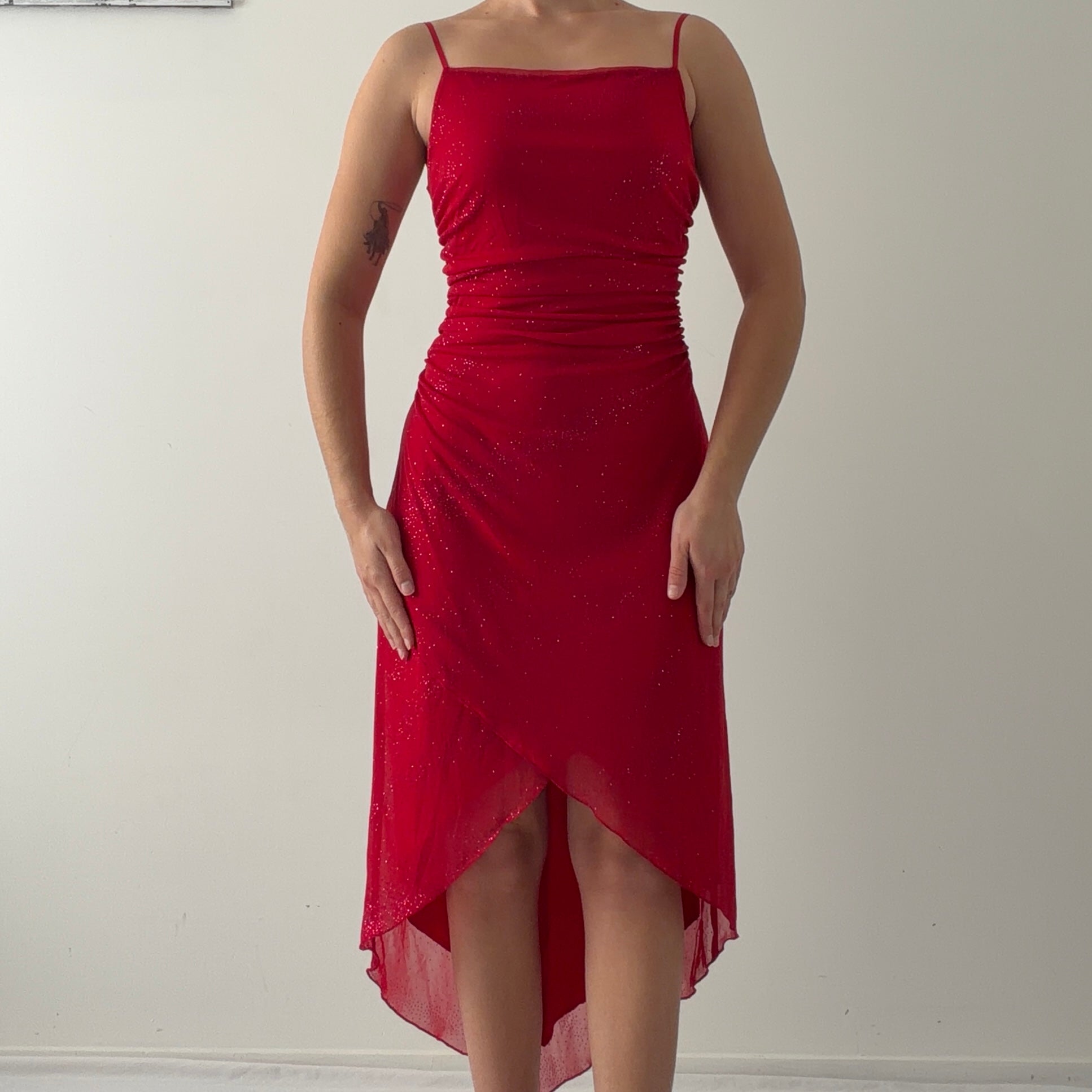 City Trinagles Asymmetric Midi Dress | Made in USA | 10-12