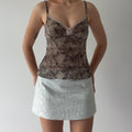Snake Print Mesh Cami | XS