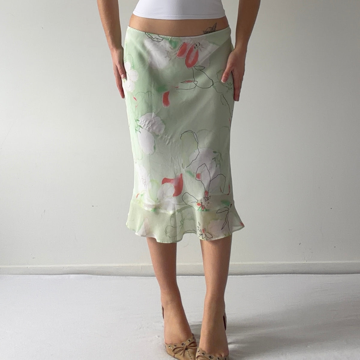 Floral Midi Skirt | 8-10