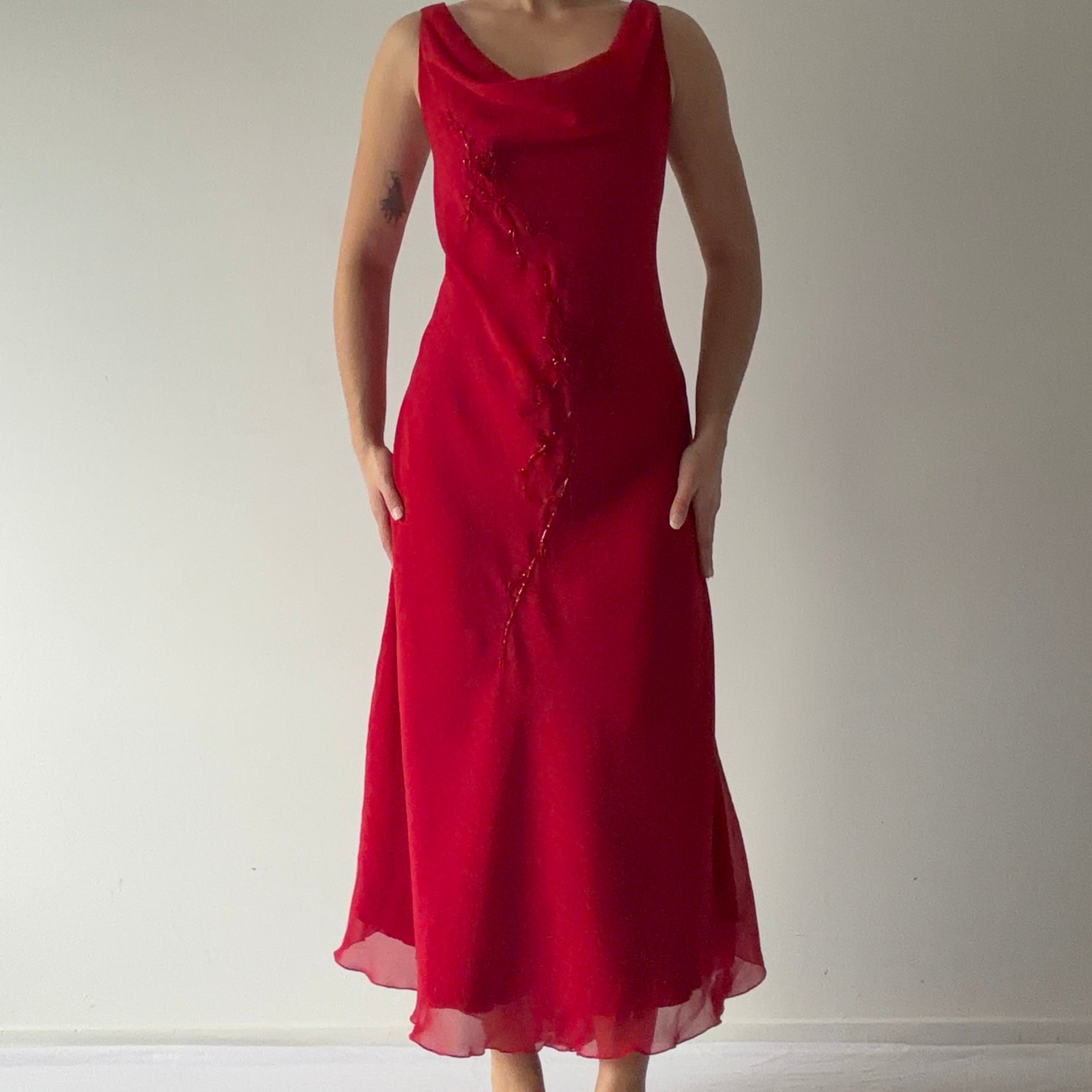 Liz Jordan Cowl Maxi Dress | 12