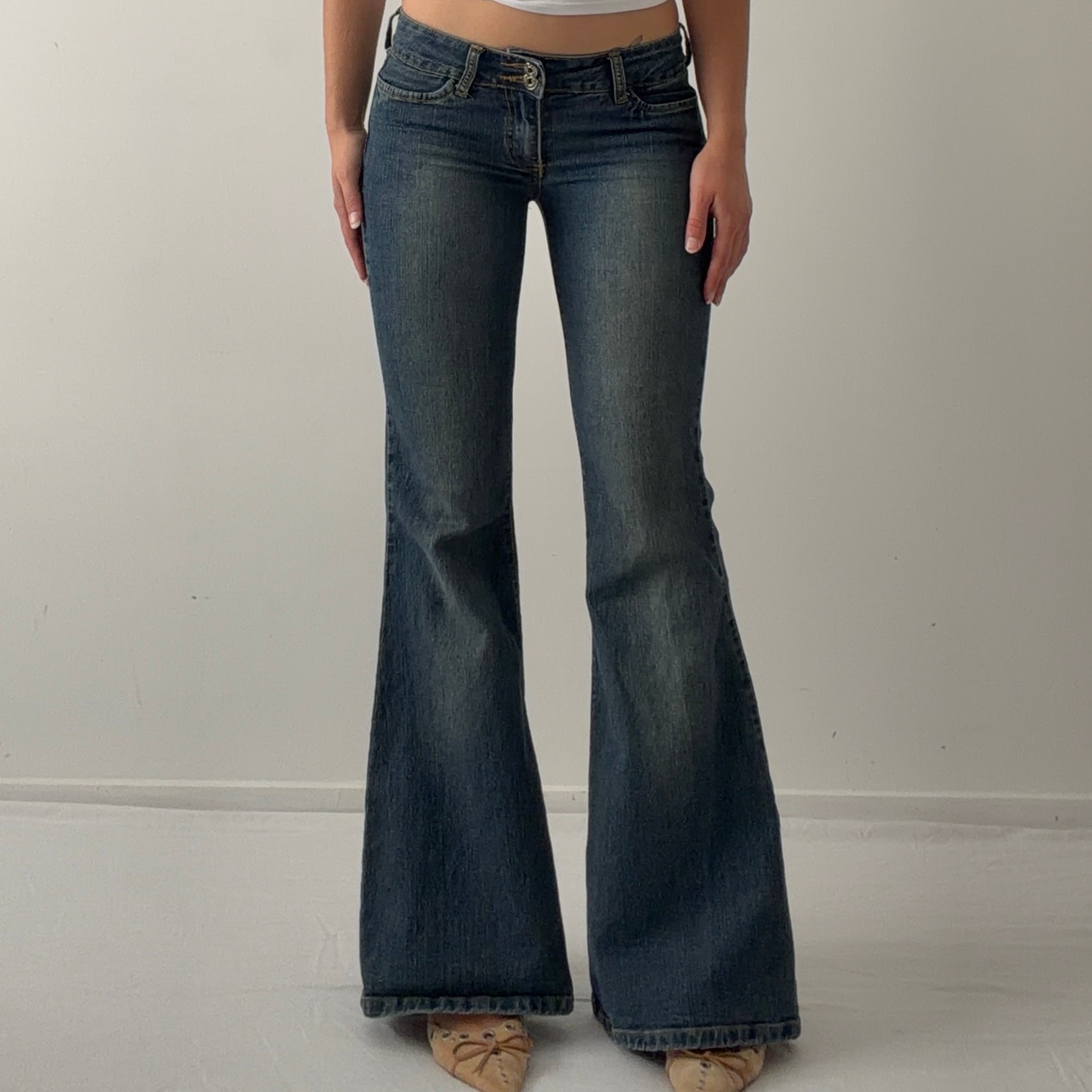 Stone Eagle Low Rise Flare Jeans | 6-8