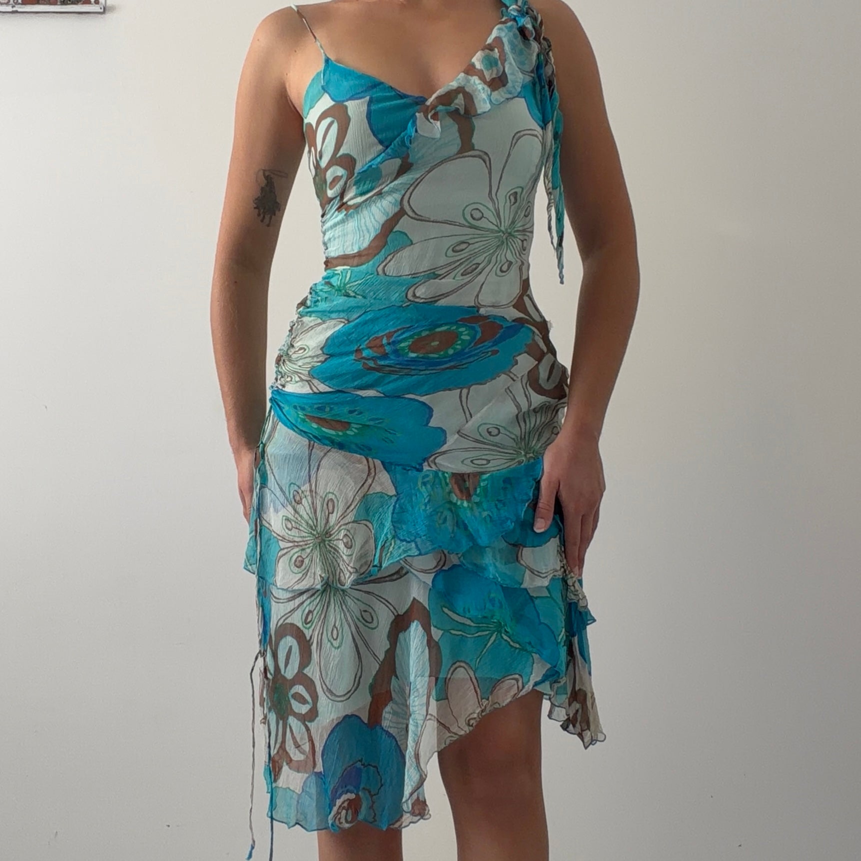 00s Zara Silk Fairy Dress | Made in Spain | XS