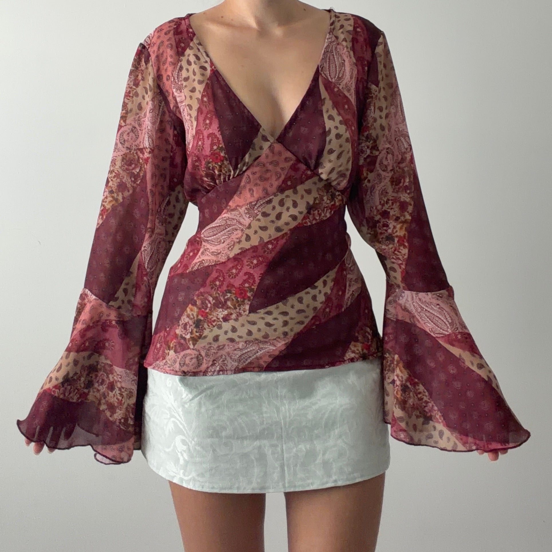 Eye Candy Bell Sleeve Top | L-XL