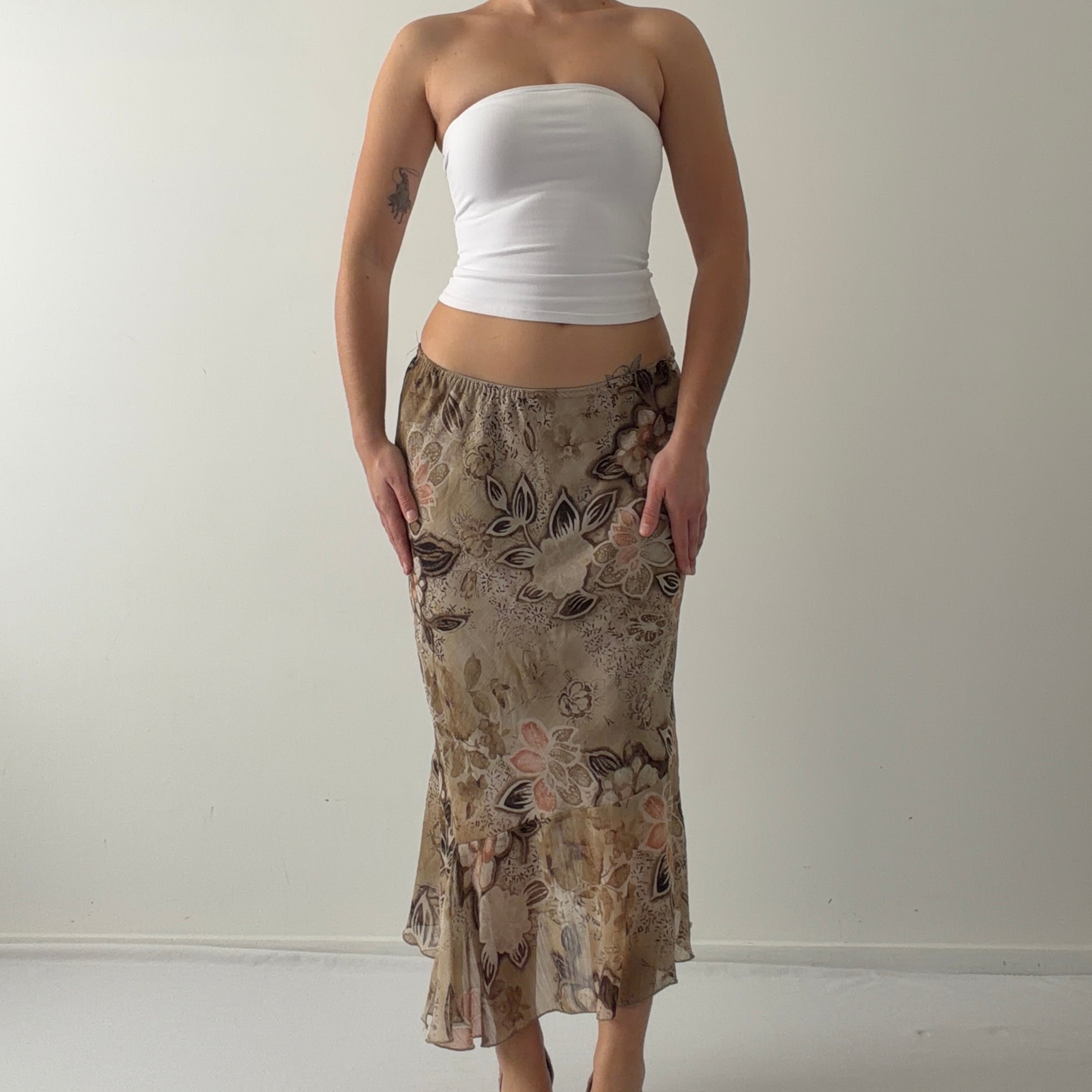 Tradition Floral Midi Skirt | Made in Canada | 12-14